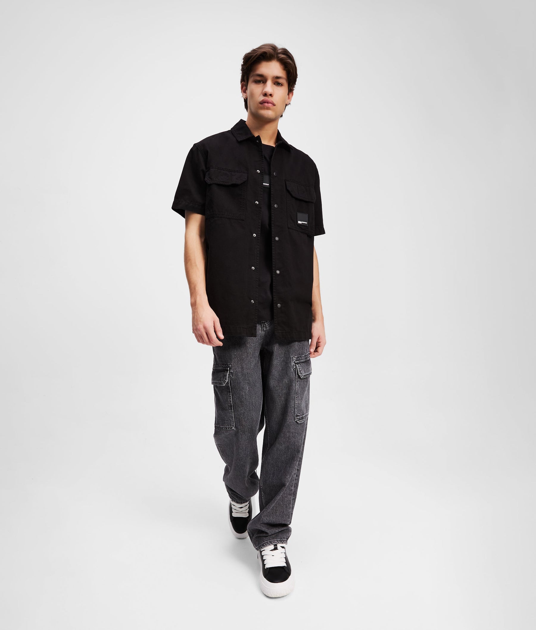 Short-sleeved button-up shirt