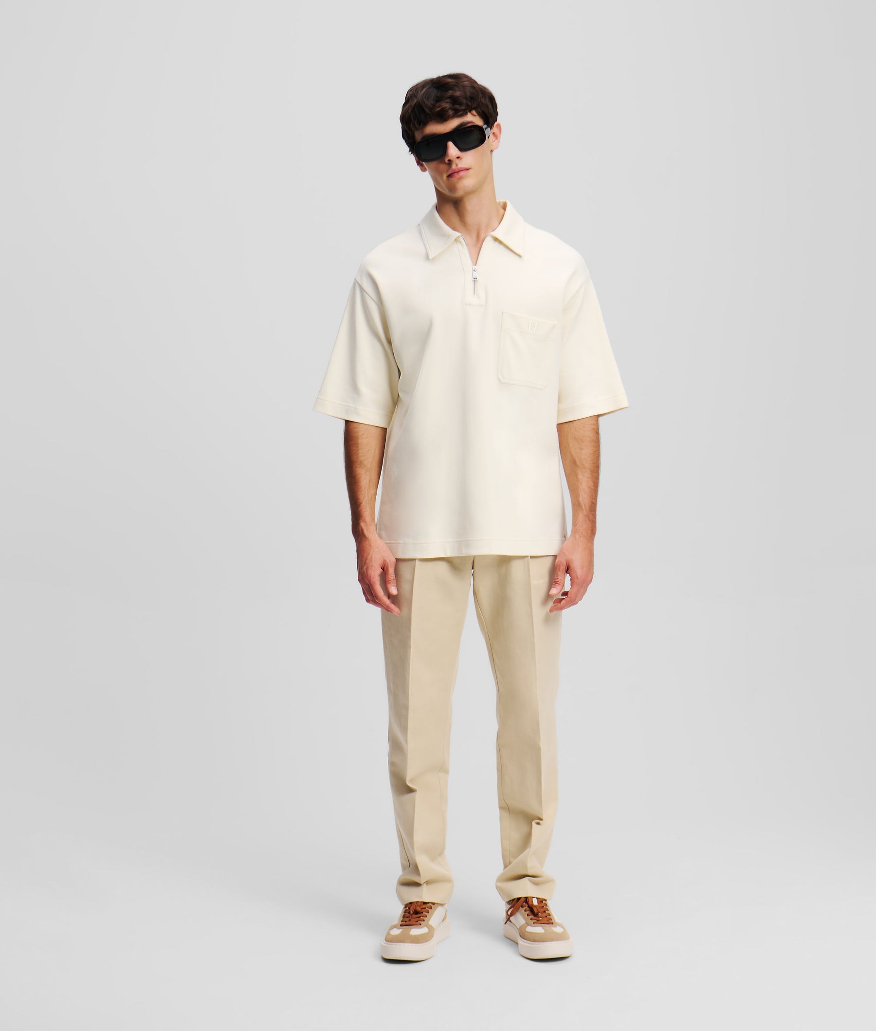 Monogram ZIP-UP POLO SHIRT