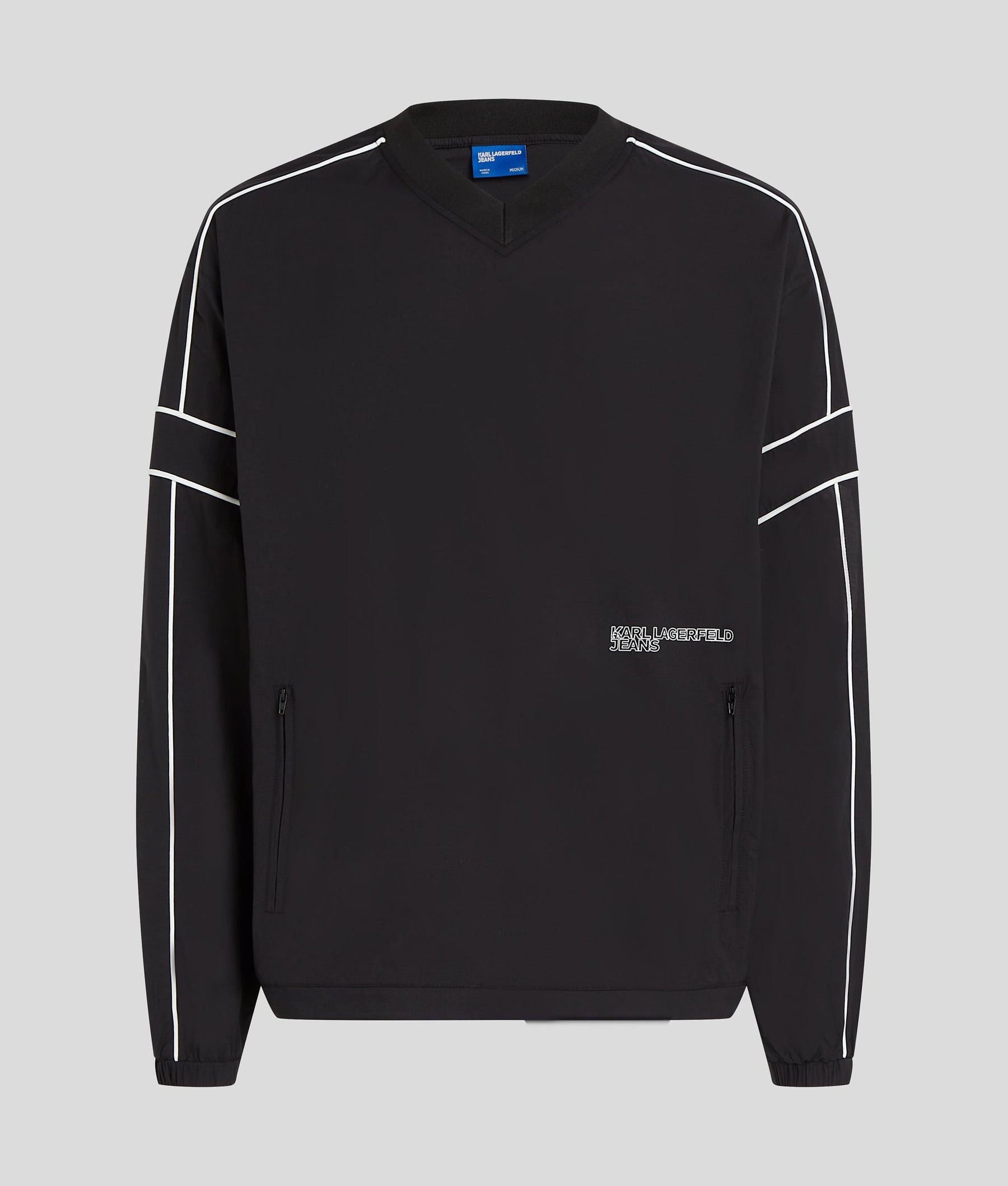 PIPING V-NECK SWEATSHIRT