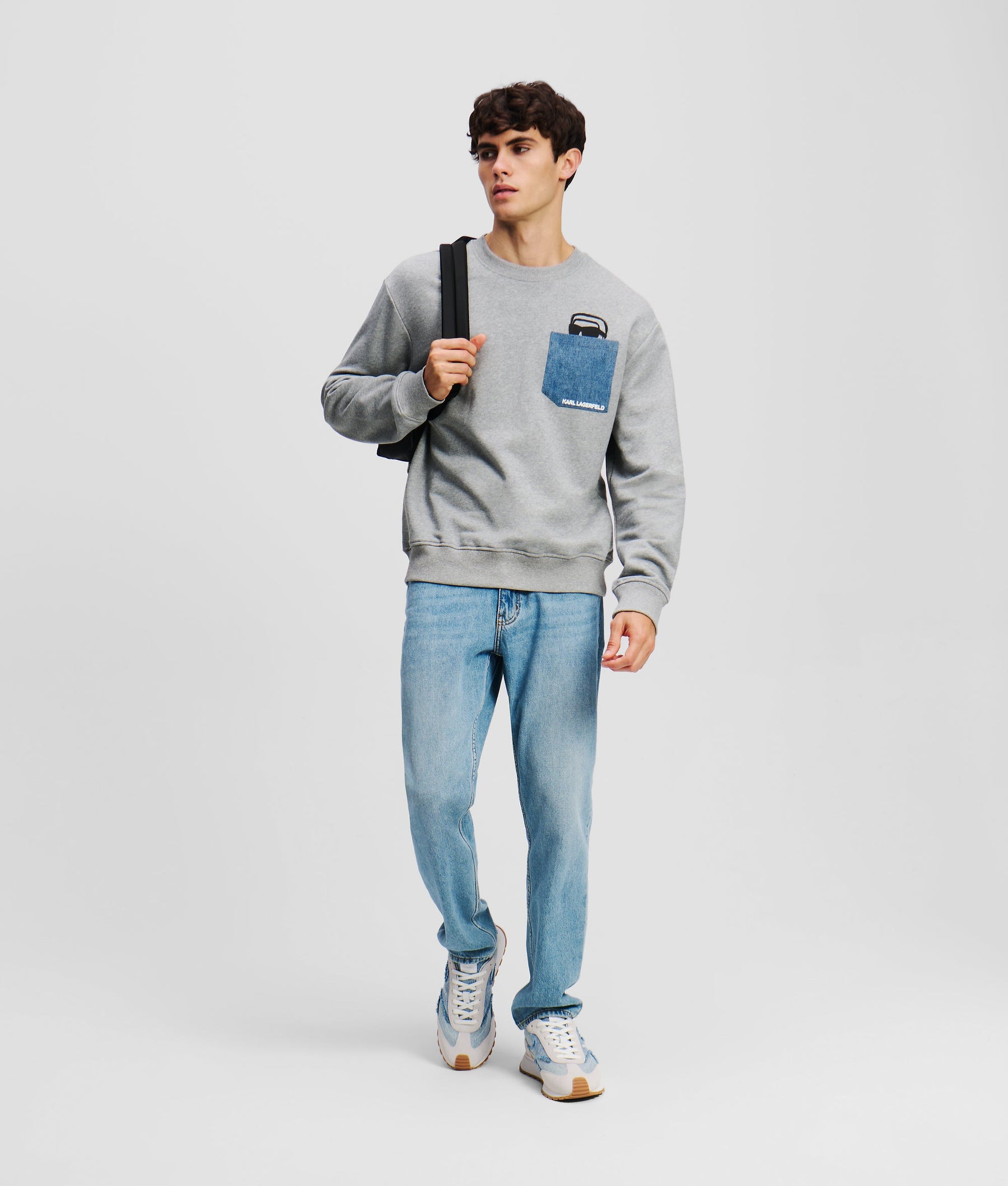 IKON DENIM POCKET SWEATSHIRT