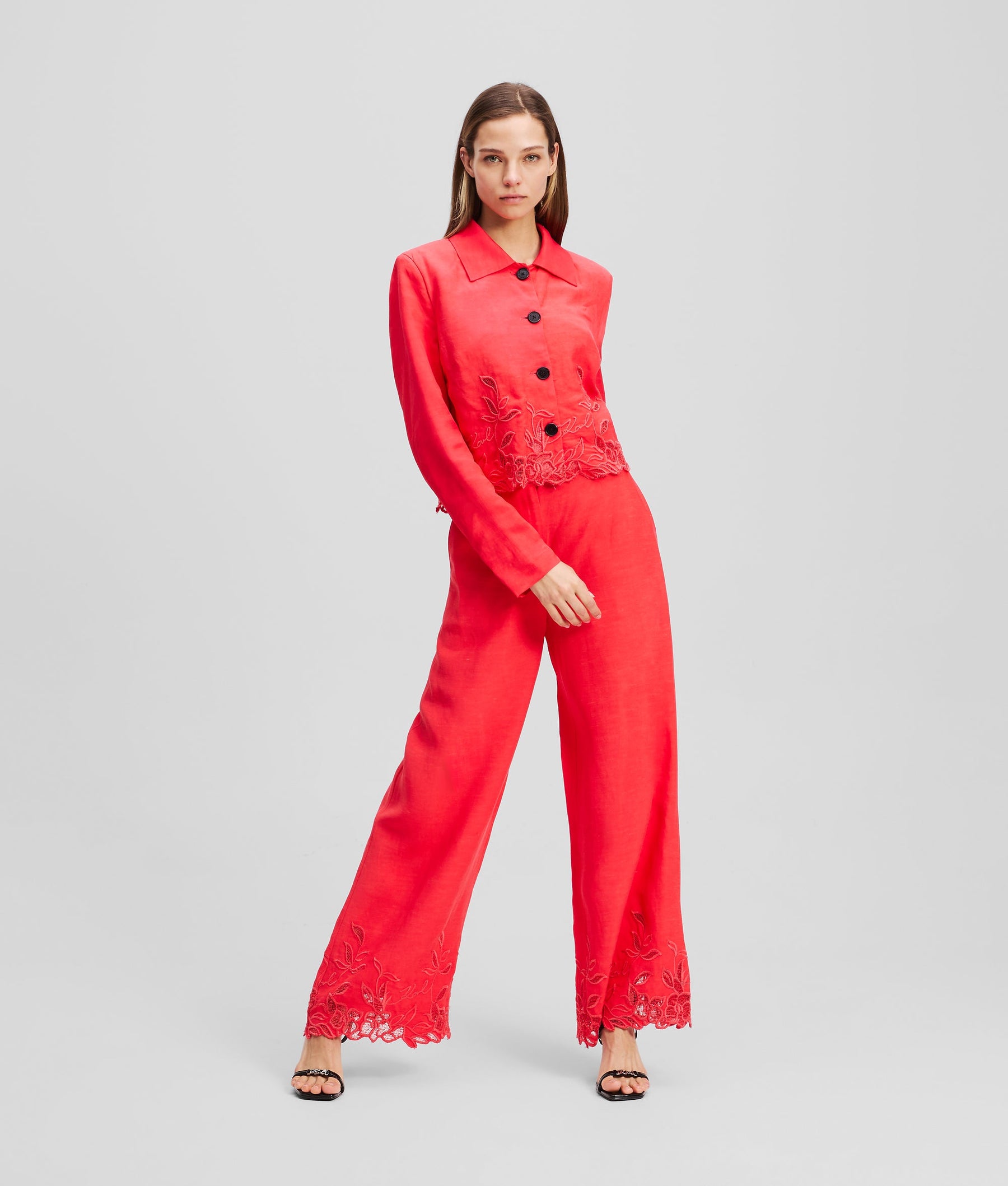 CUT-OUT EMBROIDERY CULOTTES