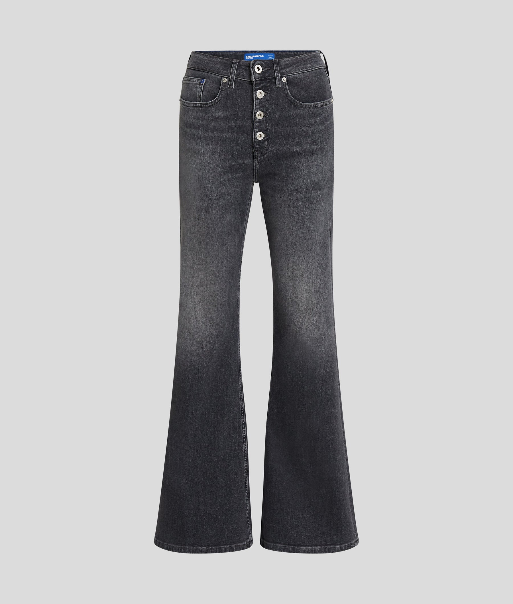 HIGH-RISE BUTTON-FLY FLARED JEANS