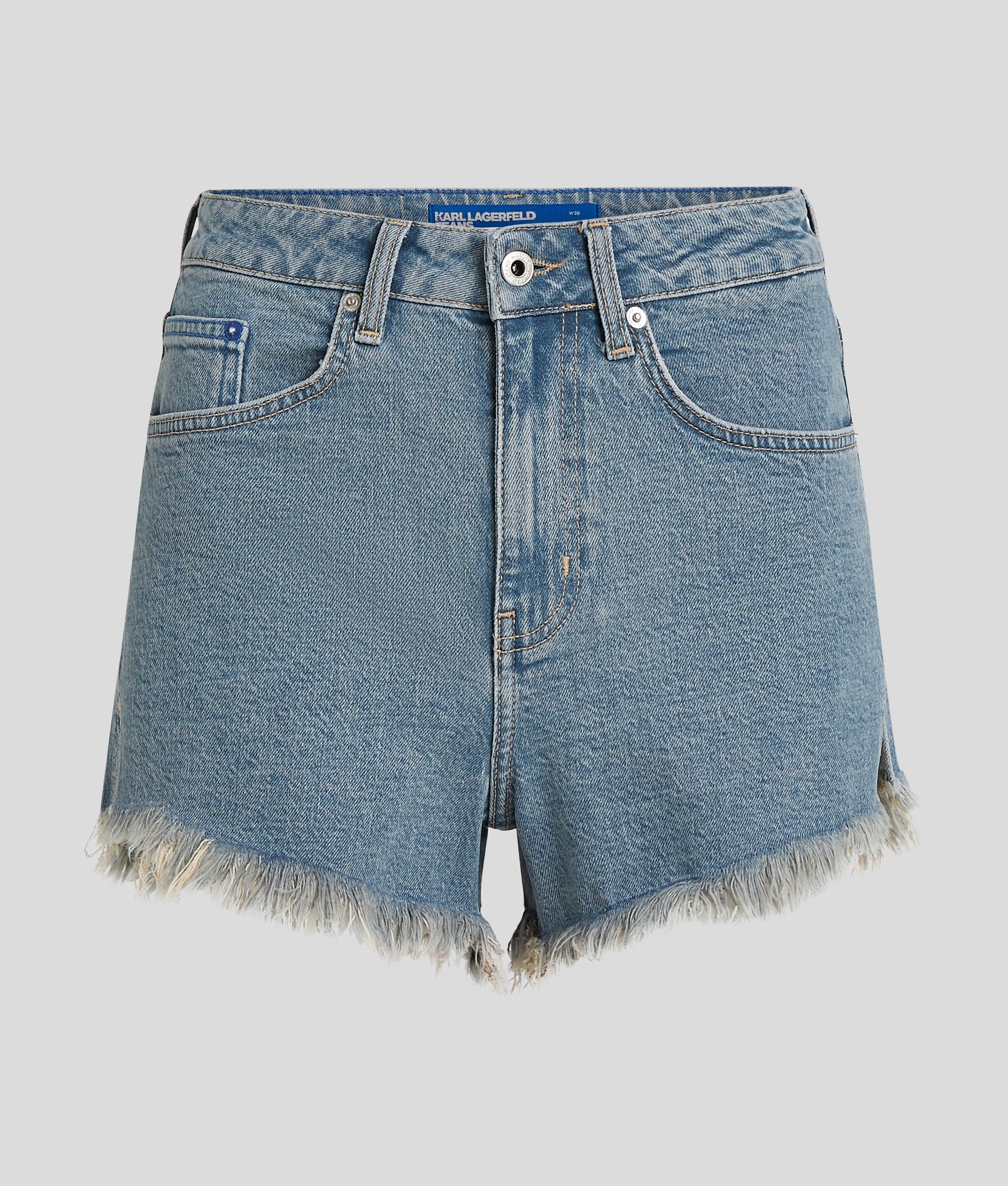 FRAYED DENIM SHORTS