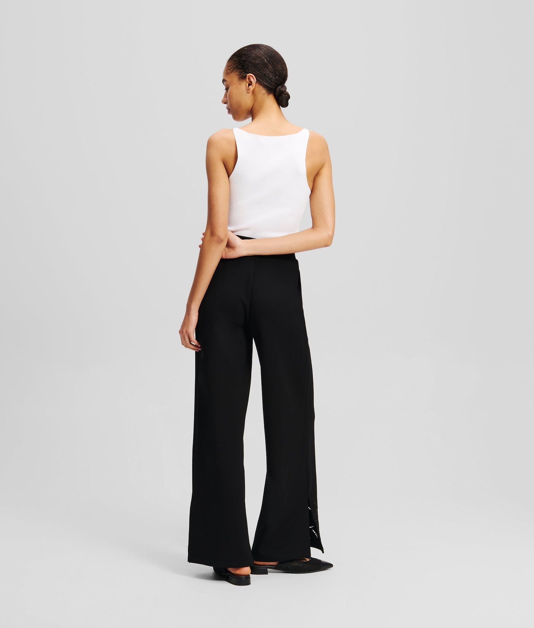 ORCHID EMBROIDERY TRACK PANTS
