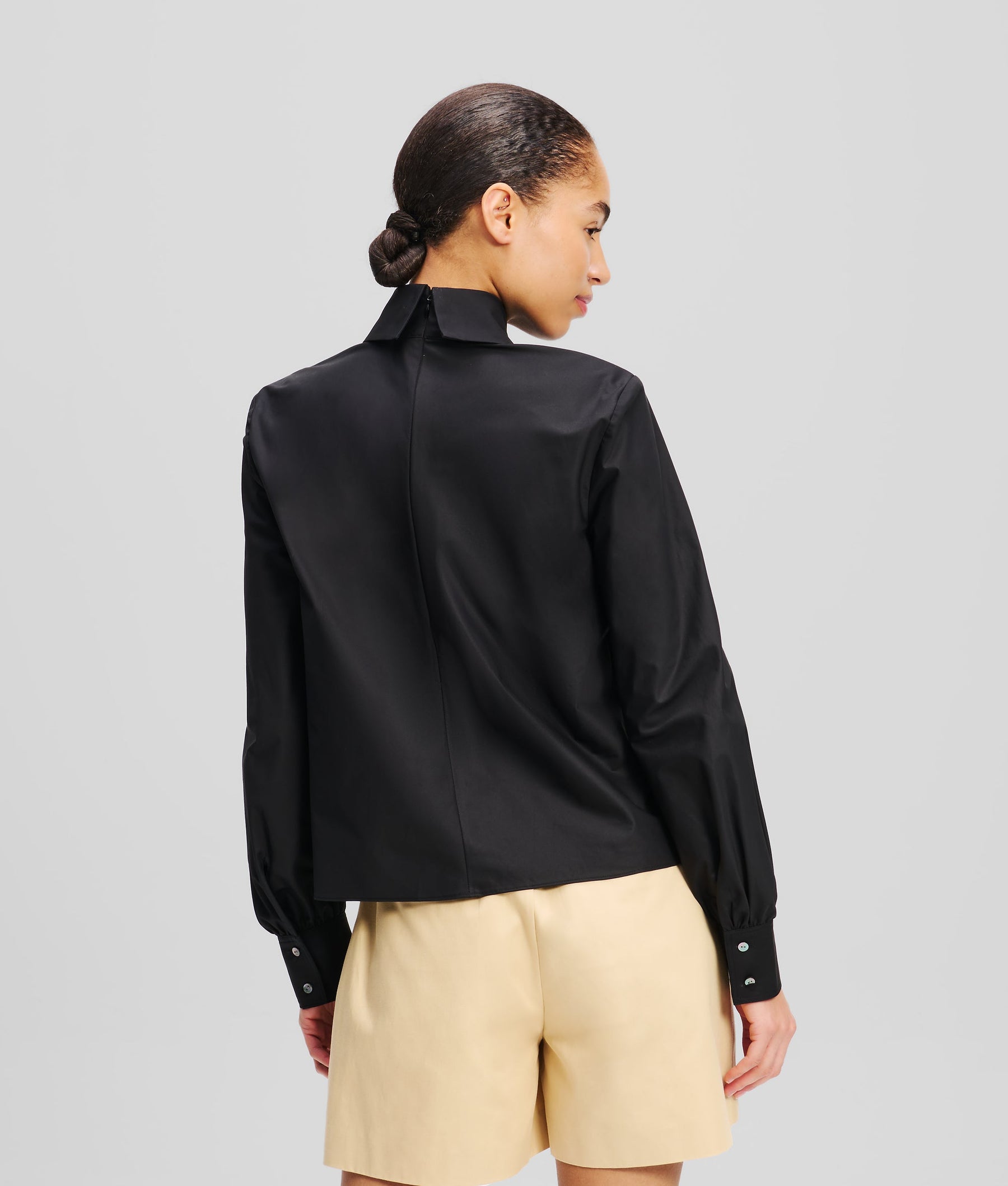 KARL ESSENTIAL TIE-DETAIL SHIRT