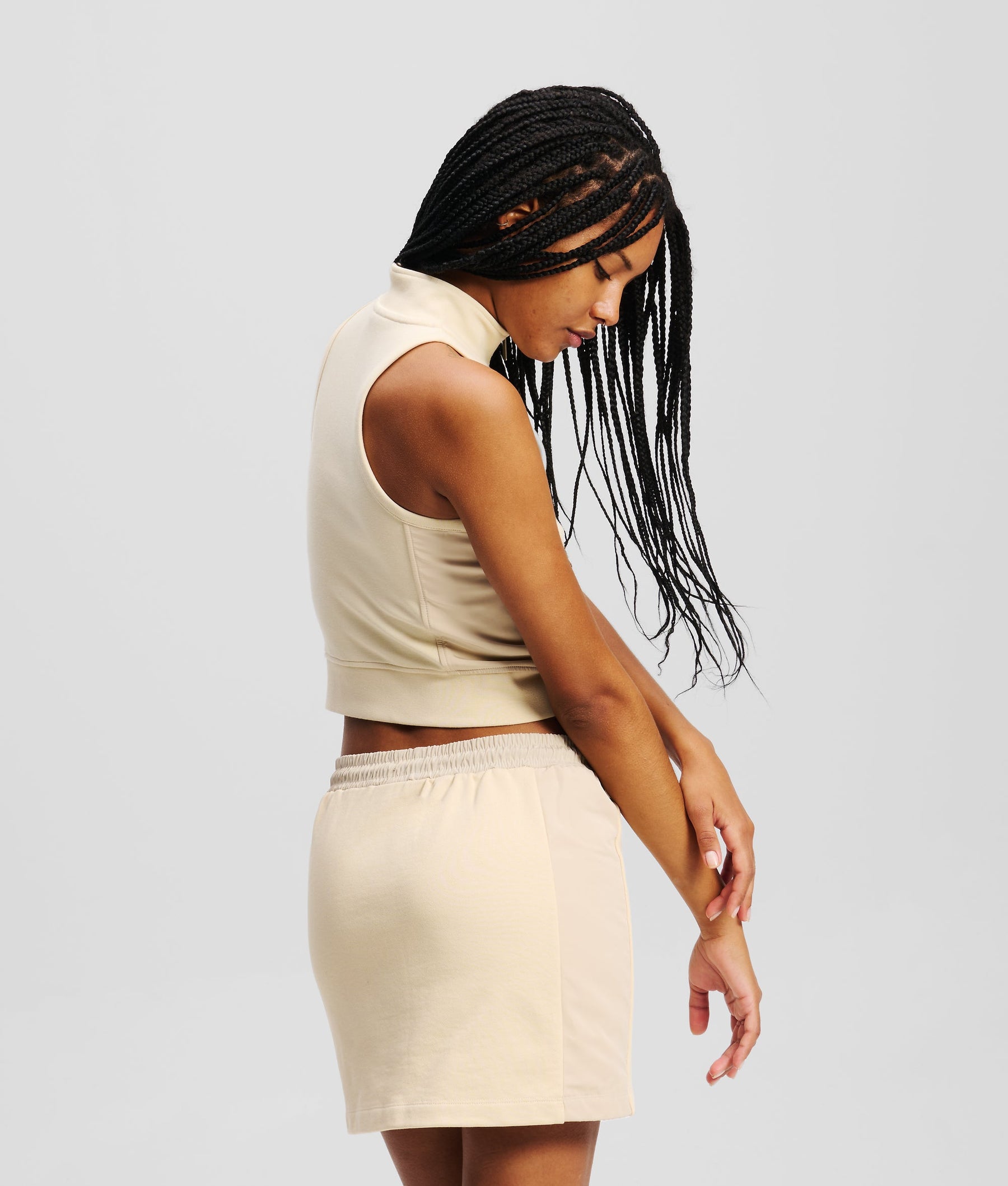 ZIP-FRONT SLEEVELESS TOP