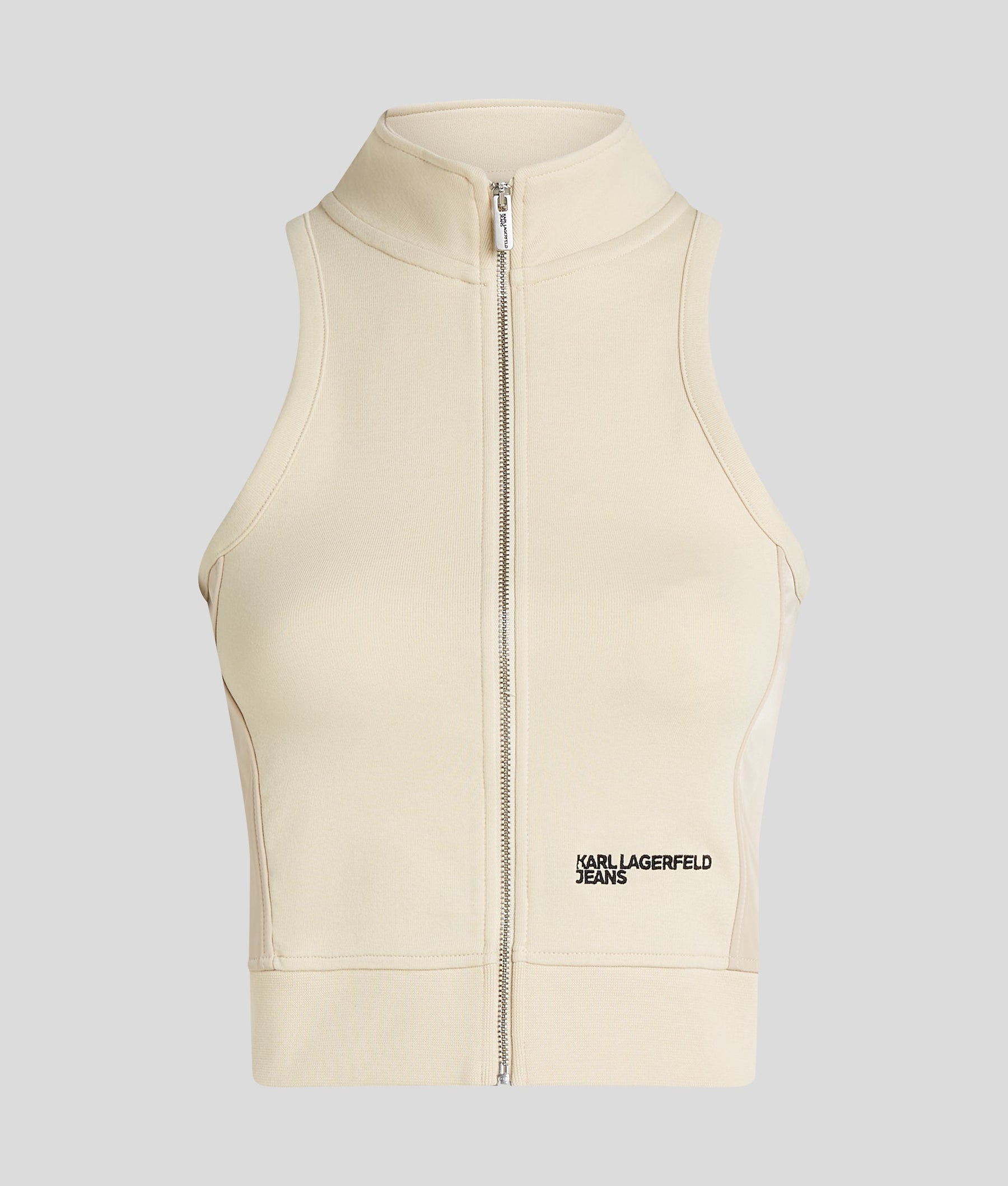 ZIP-FRONT SLEEVELESS TOP