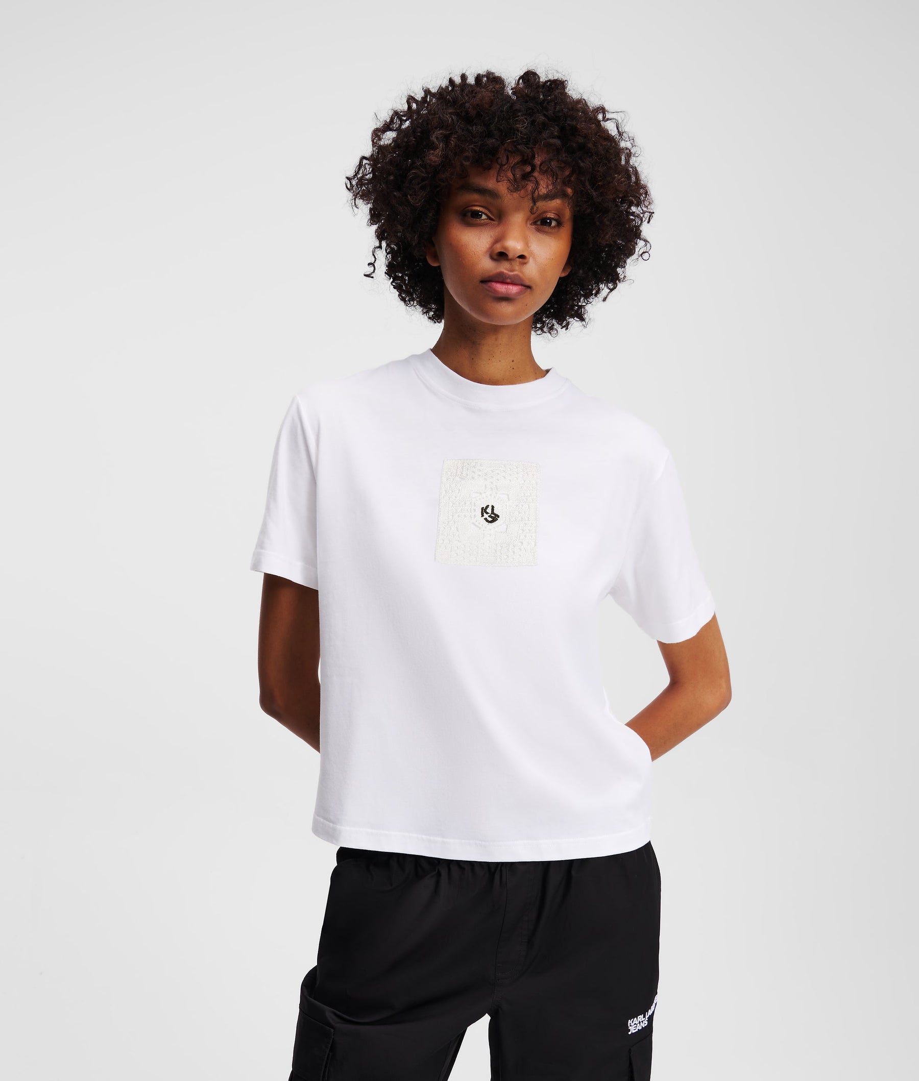 CROCHET MONOGRAM T-SHIRT
