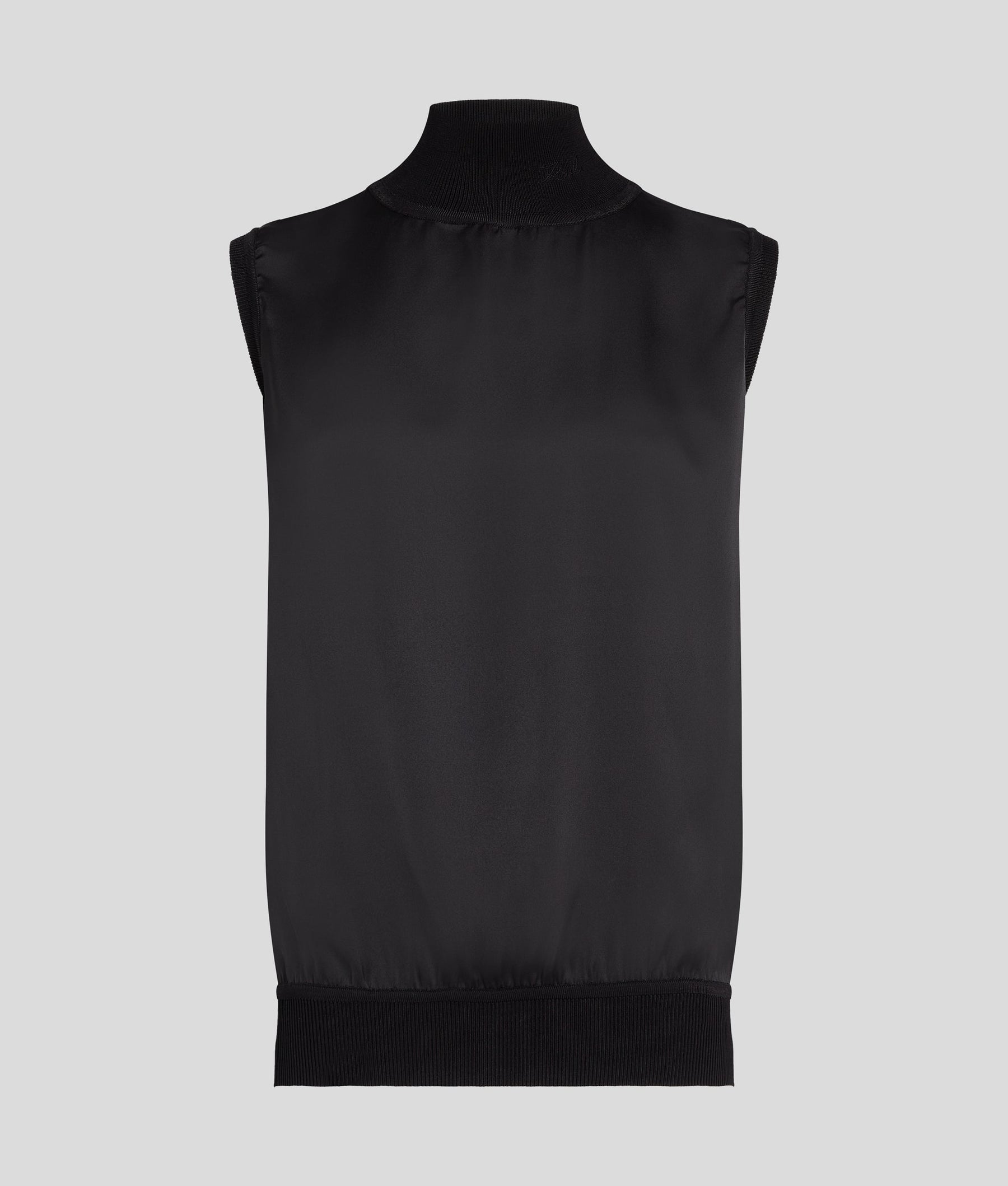 SLEEVELESS SATIN TOP