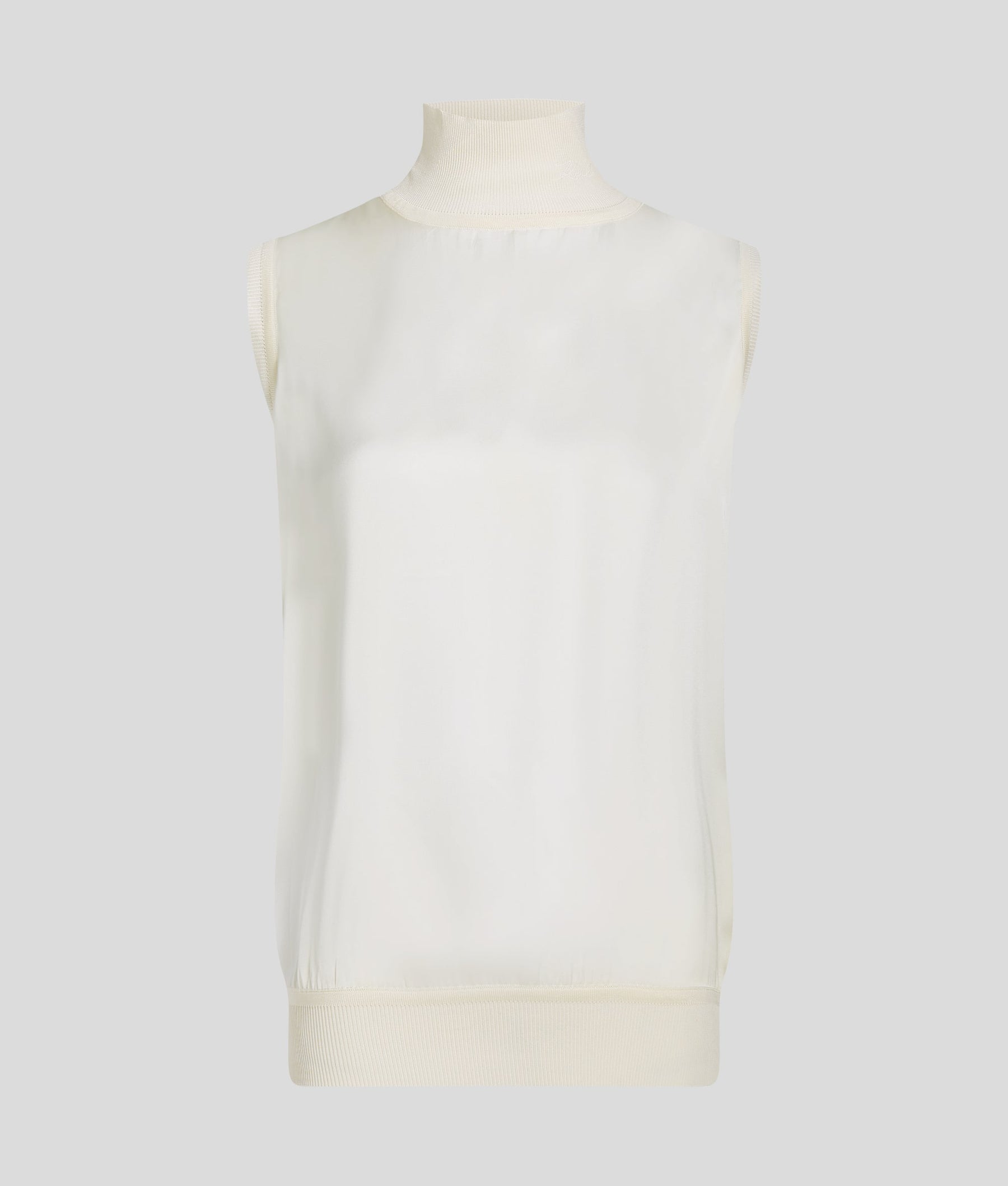 SLEEVELESS SATIN TOP