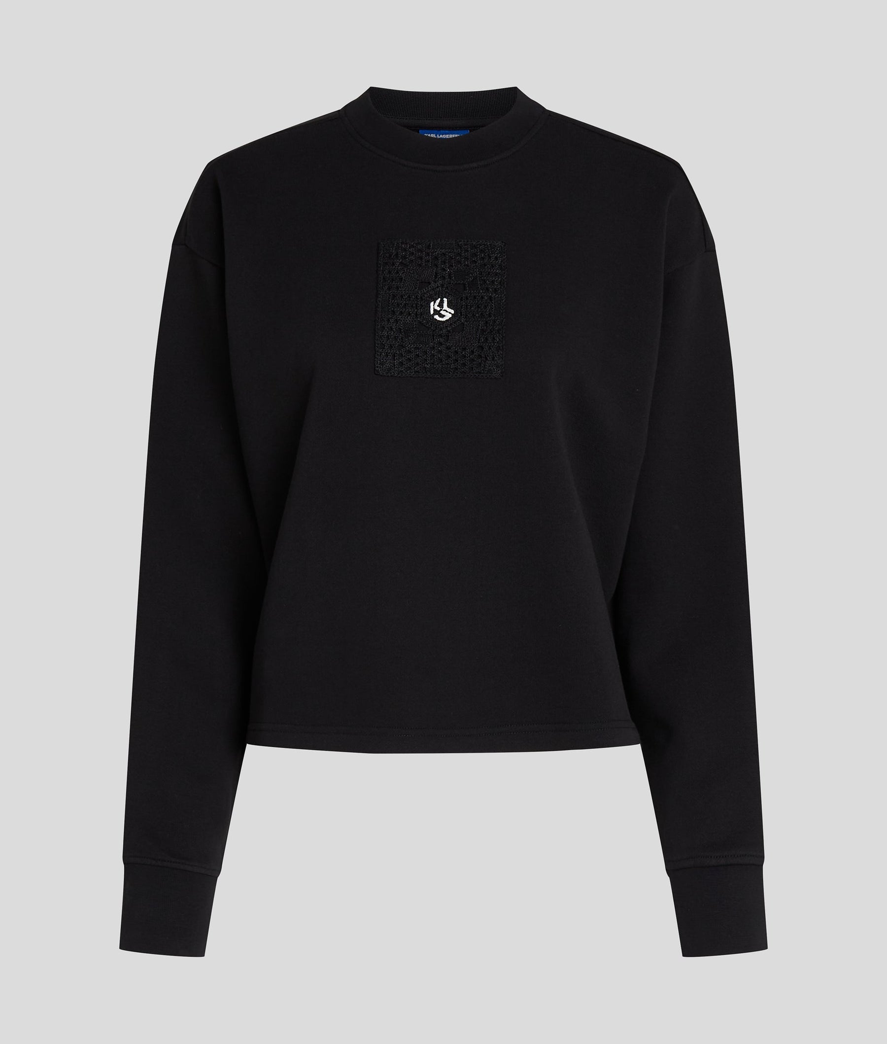 CROCHET MONOGRAM SWEATSHIRT