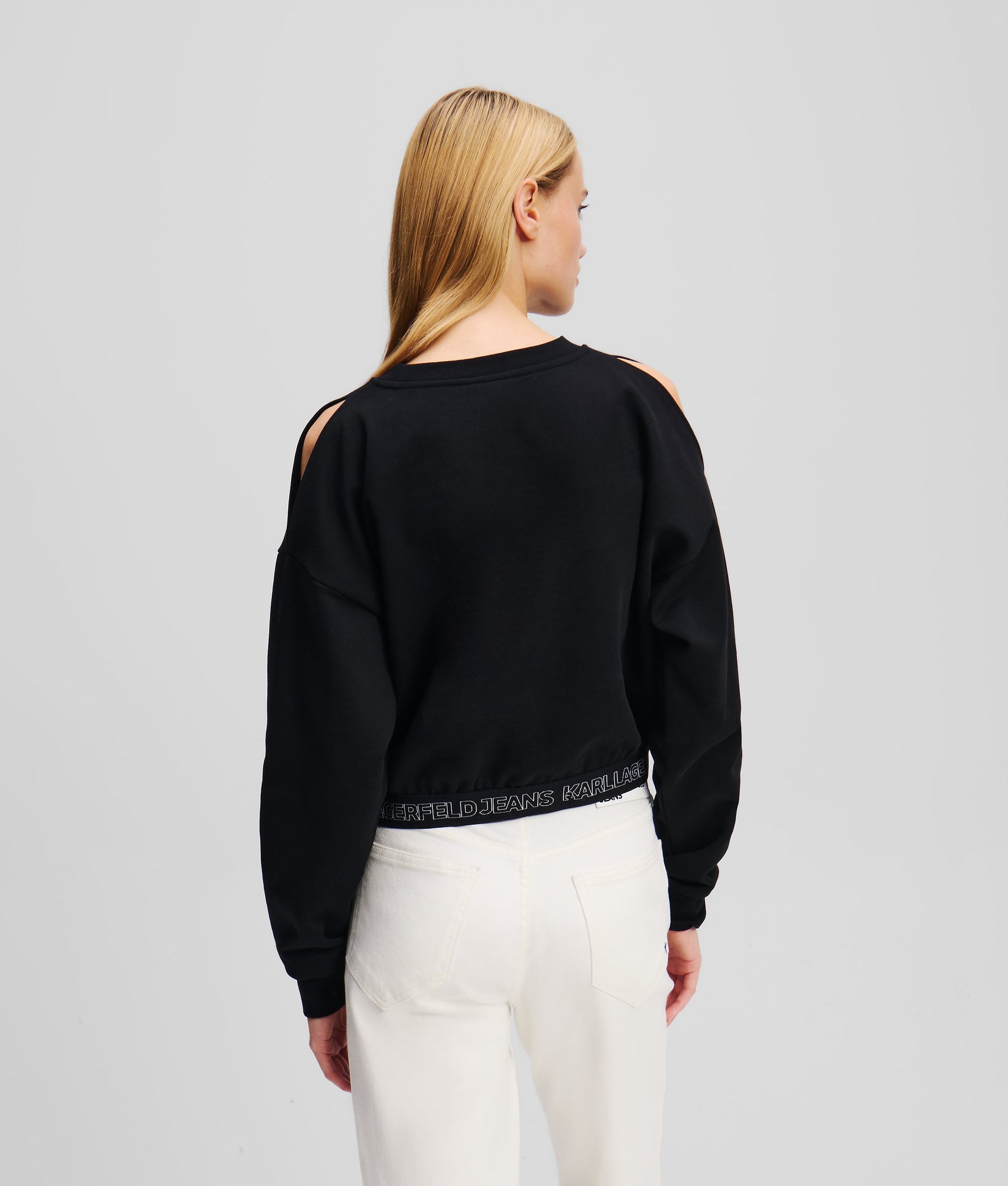 COLD-SHOULDER SWEATSHIRT