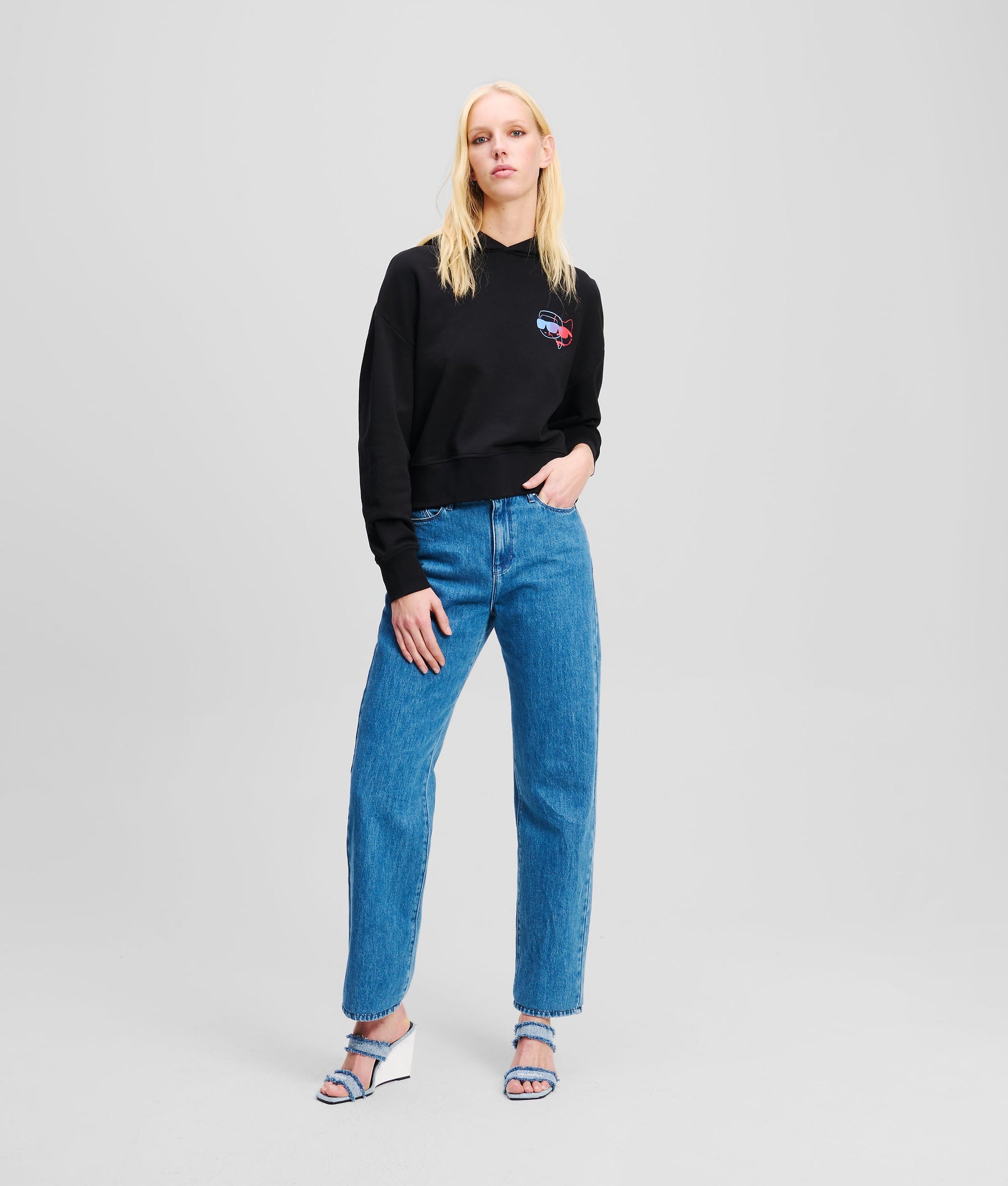 IKON COLOUR-POP CROPPED HOODIE