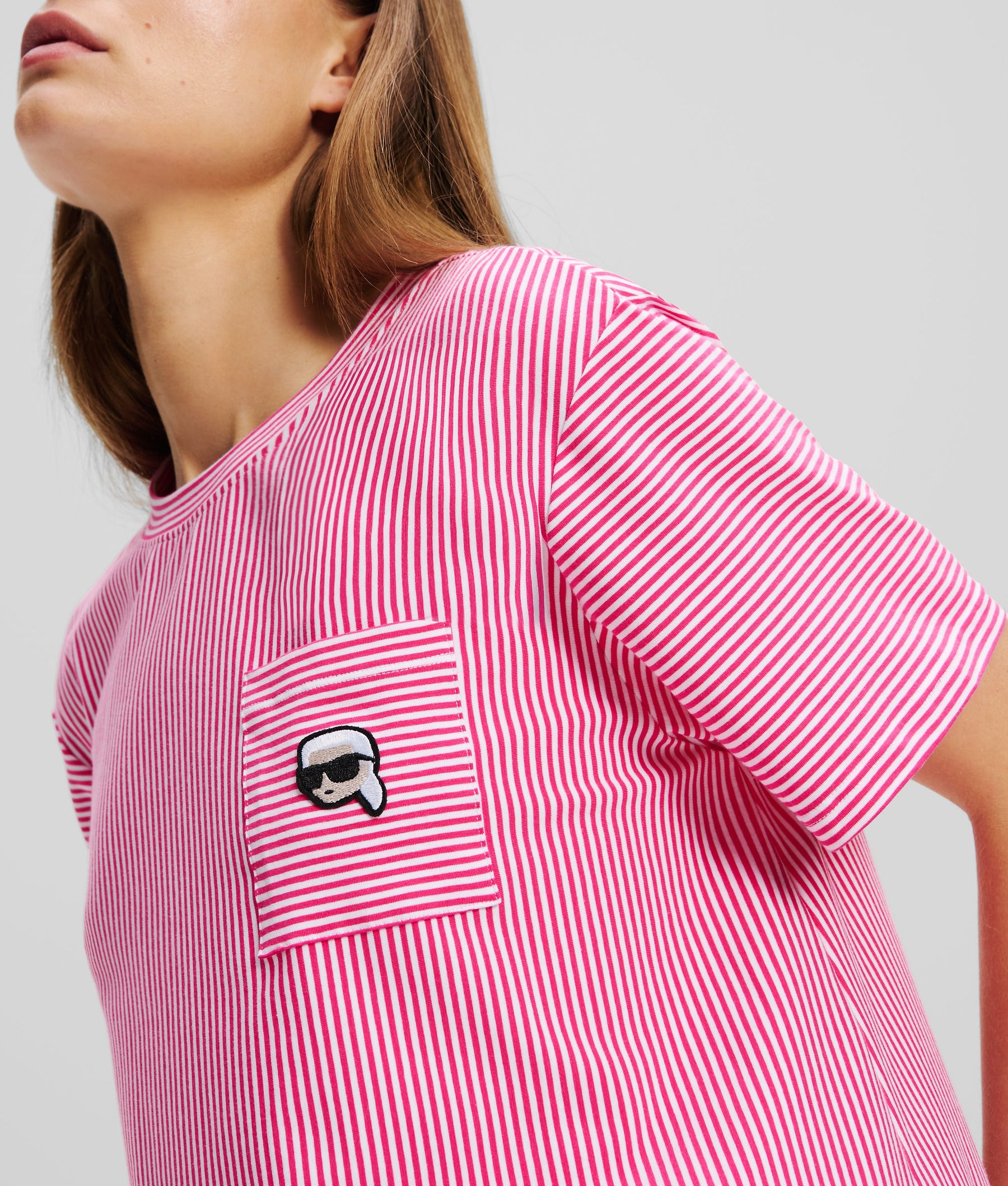 IKON STRIPED PYJAMA DRESS