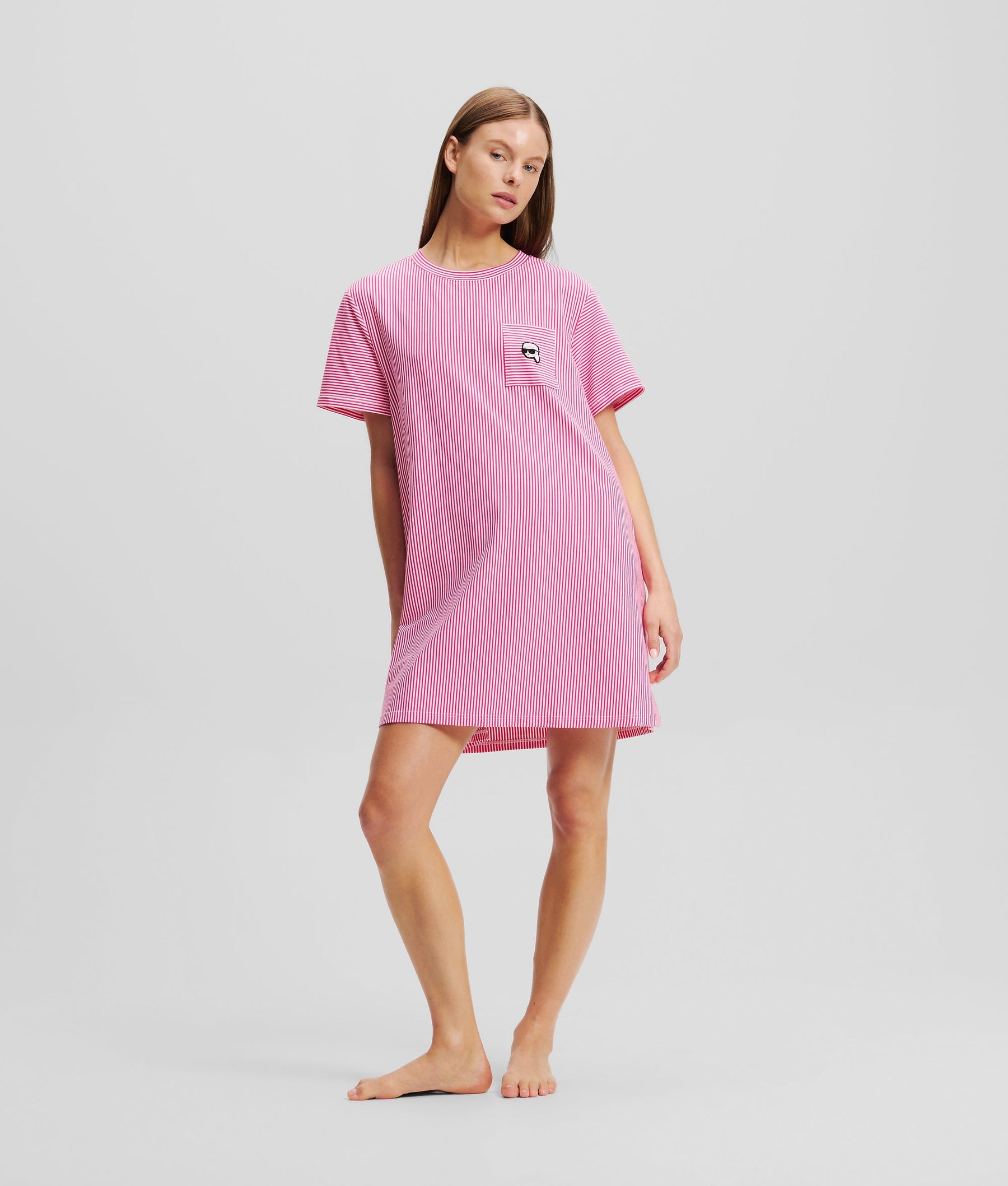 IKON STRIPED PYJAMA DRESS