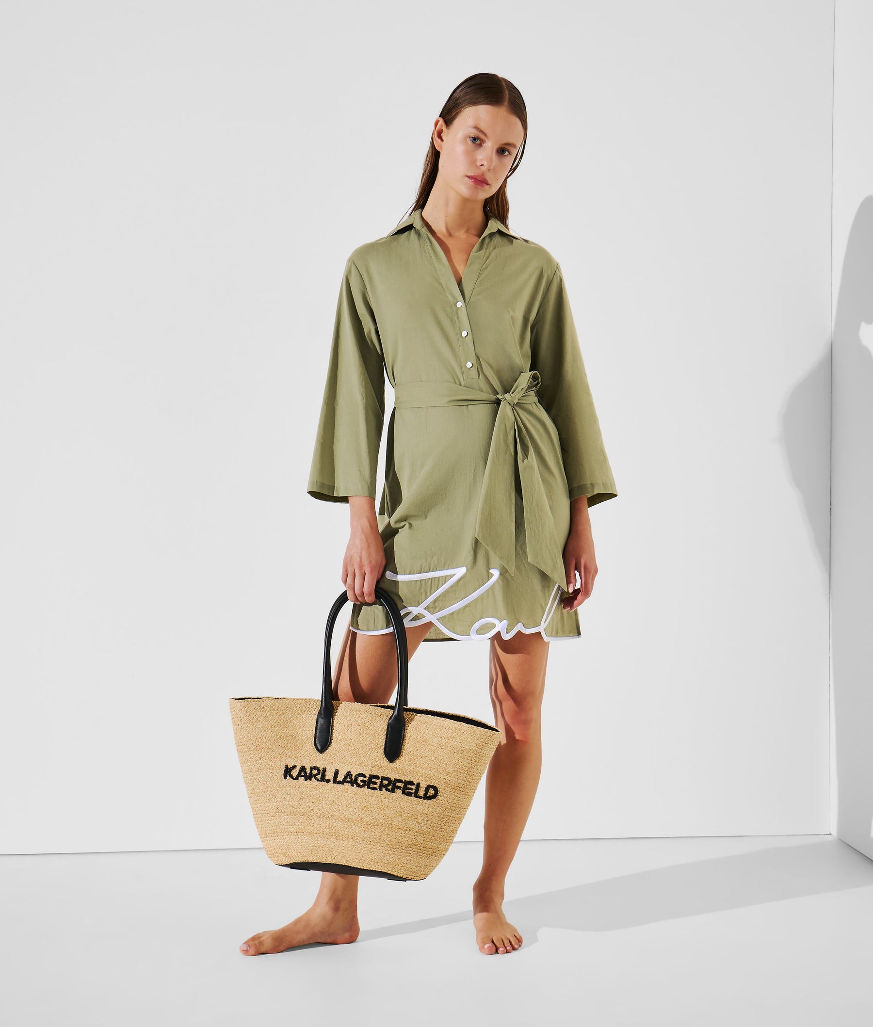 K/SIGNATURE BEACH SHIRT DRESS