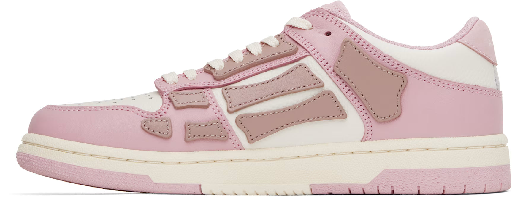 AMIRI Women White & Pink Skel-Top Low Sneakers