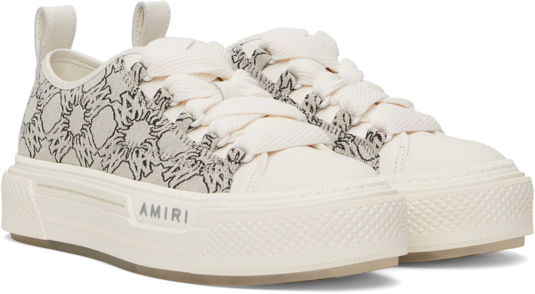 Amiri Women Gray MA Quad Jacquard Court Low Sneakers