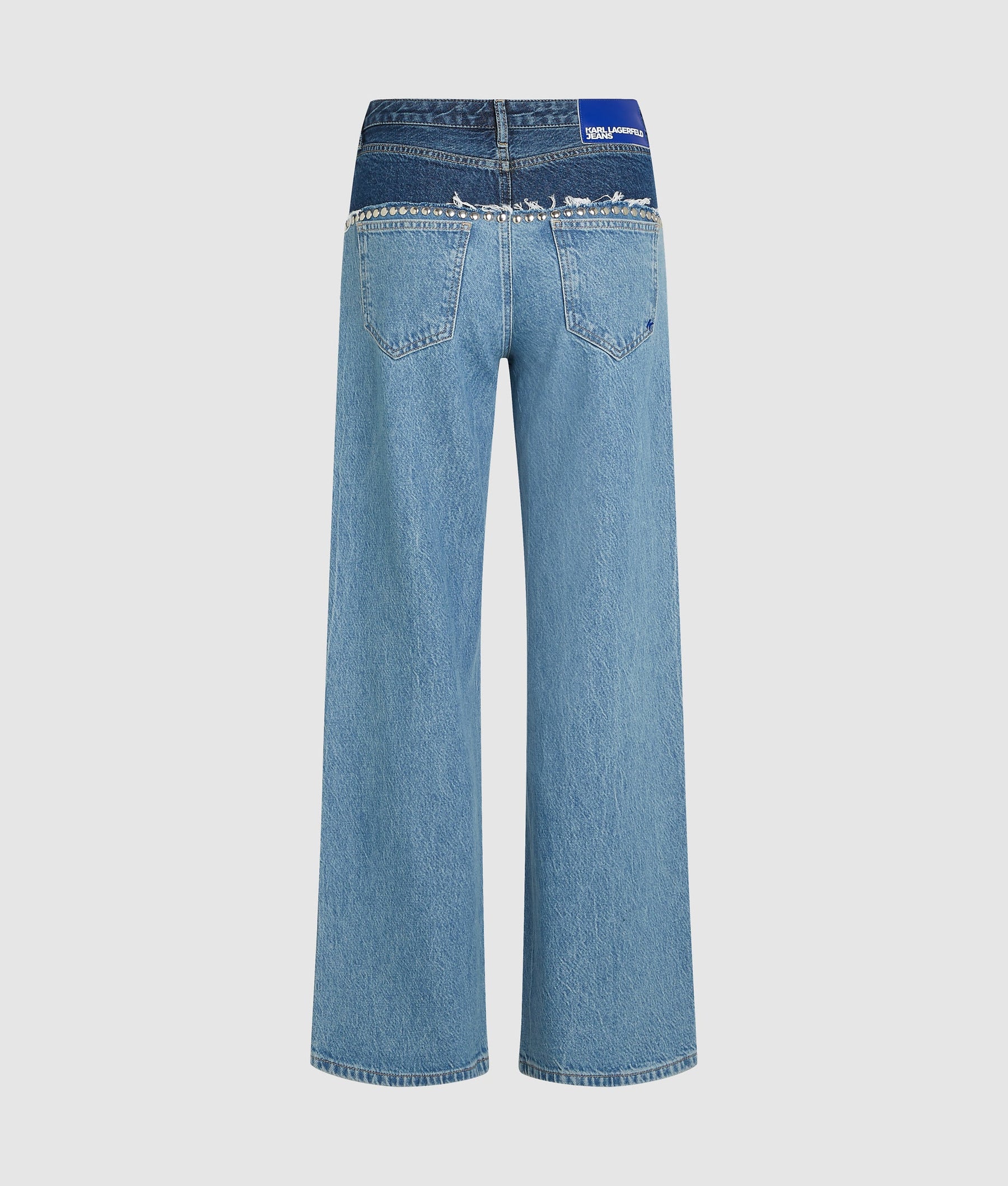 Colorblock relaxed jeans