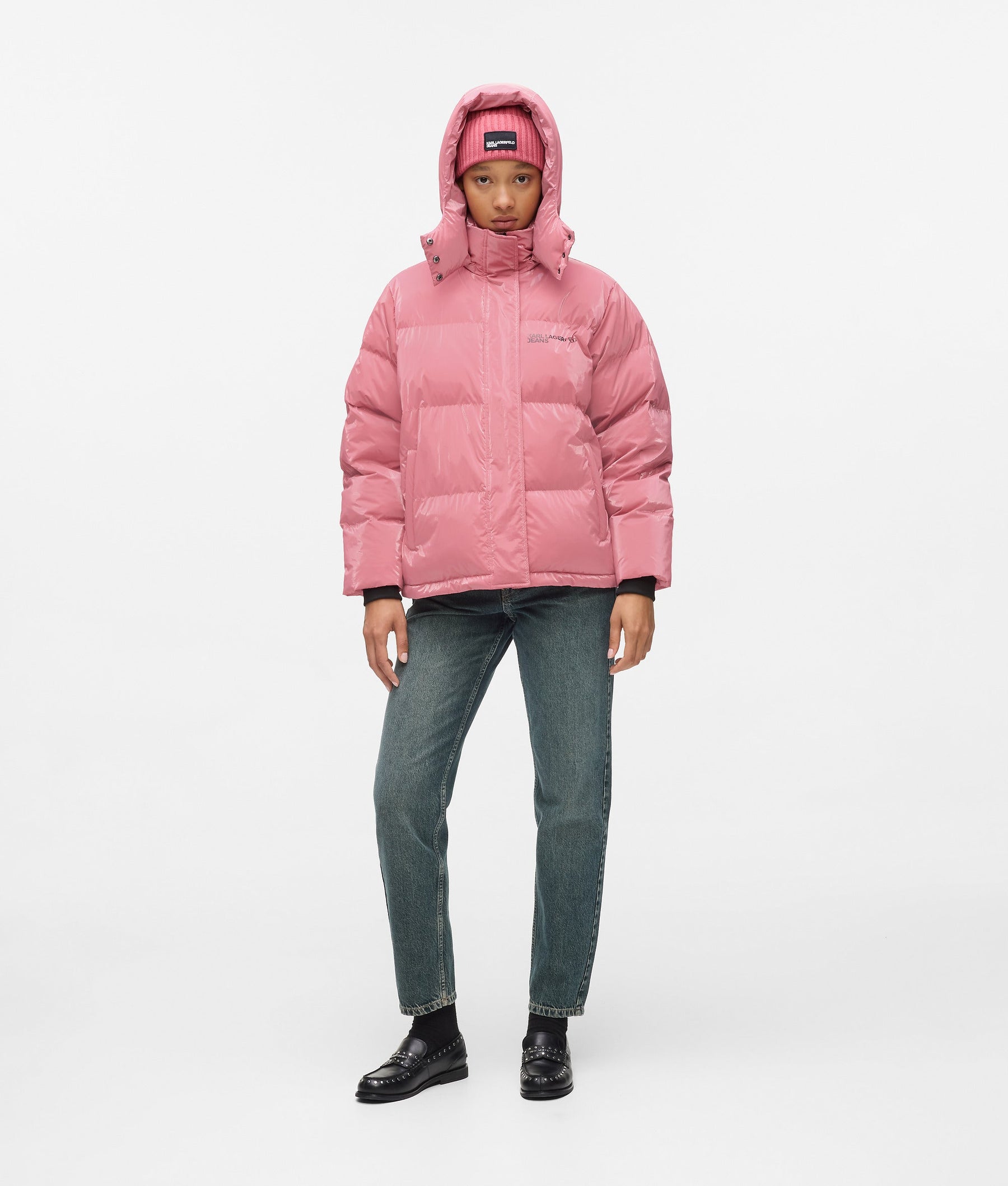 Shiny puffer jacket