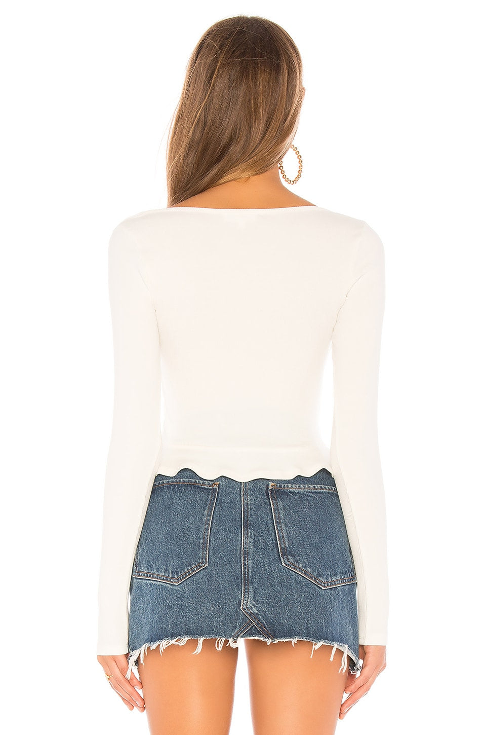 superdown Priscilla Ribbed Top in White