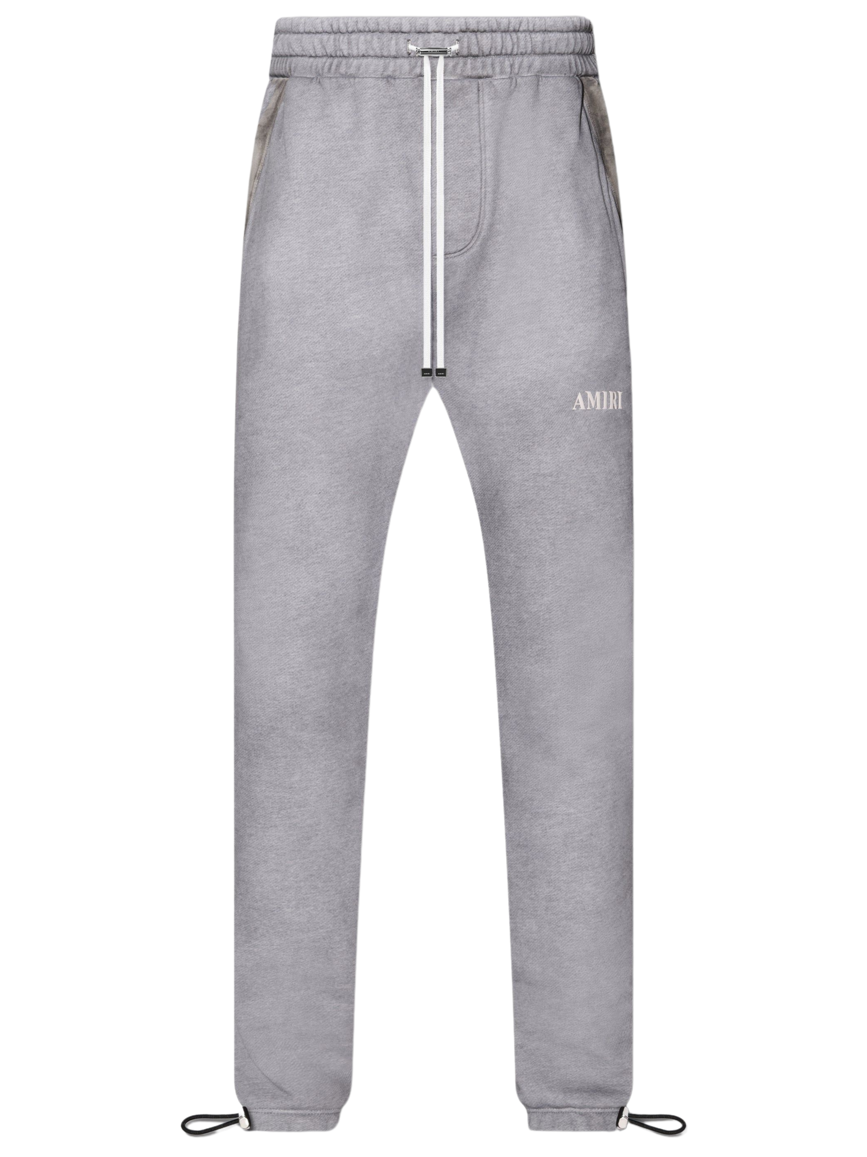 AMIRI AGED PUFF LOGO SWEAT PANTS GREY