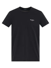 Logo Flock Classic Fit T-Shirt in Black/White