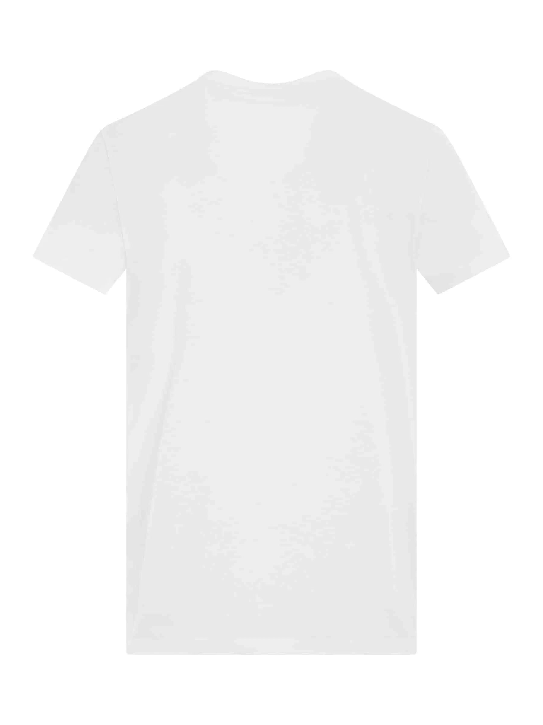 Logo Flock Classic Fit T-Shirt in White/Black