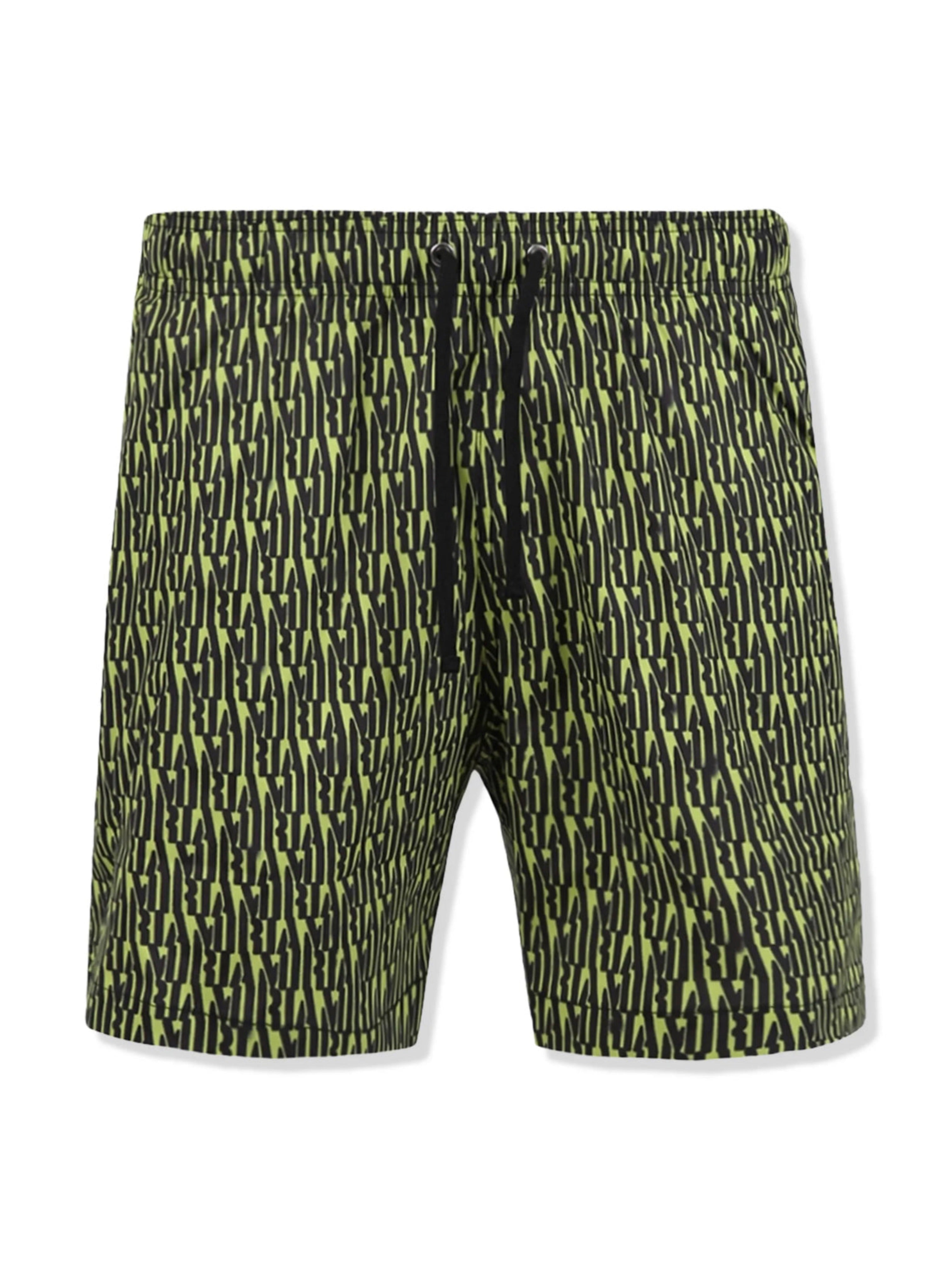 AMIRI ALL OVER SWIM SHORTS LIME
