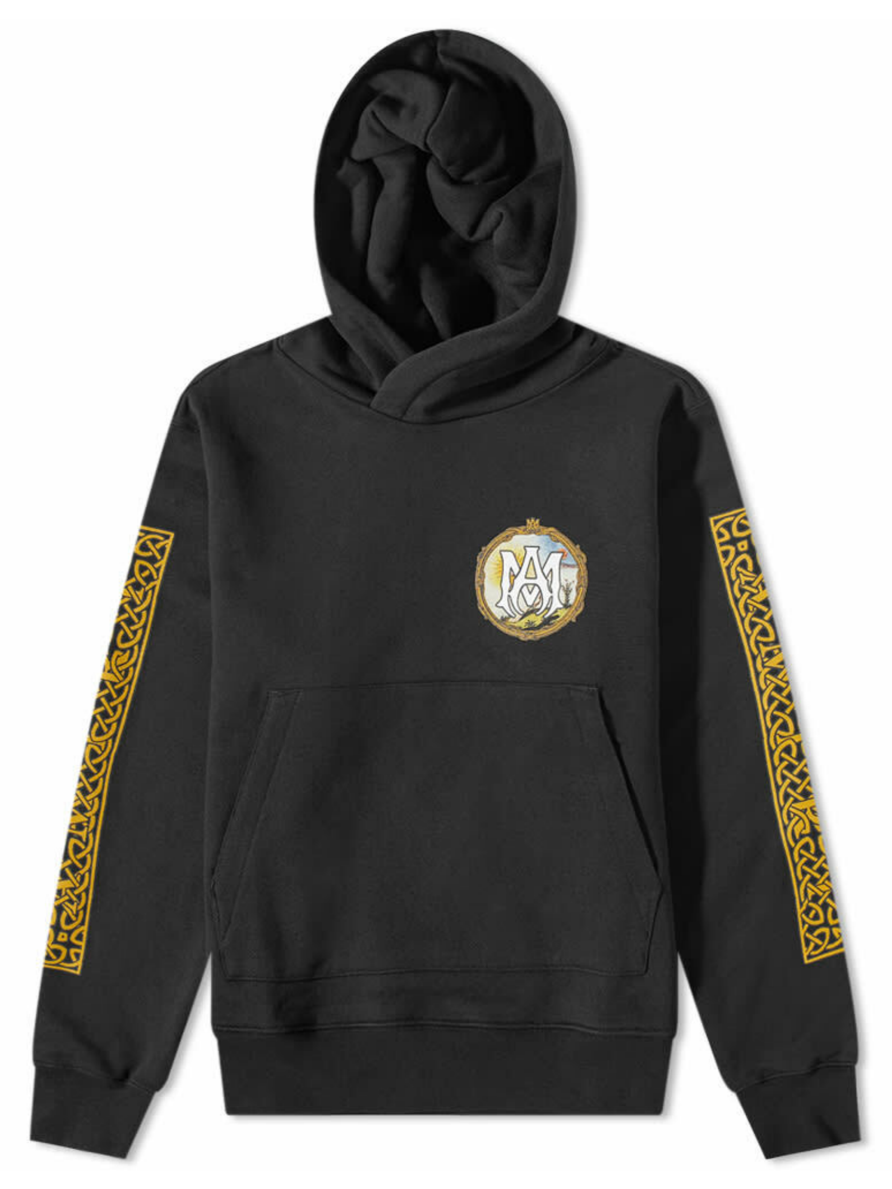 AMIRI ALCHEMY LANDSCAPE FRAME HOODIE BLACK