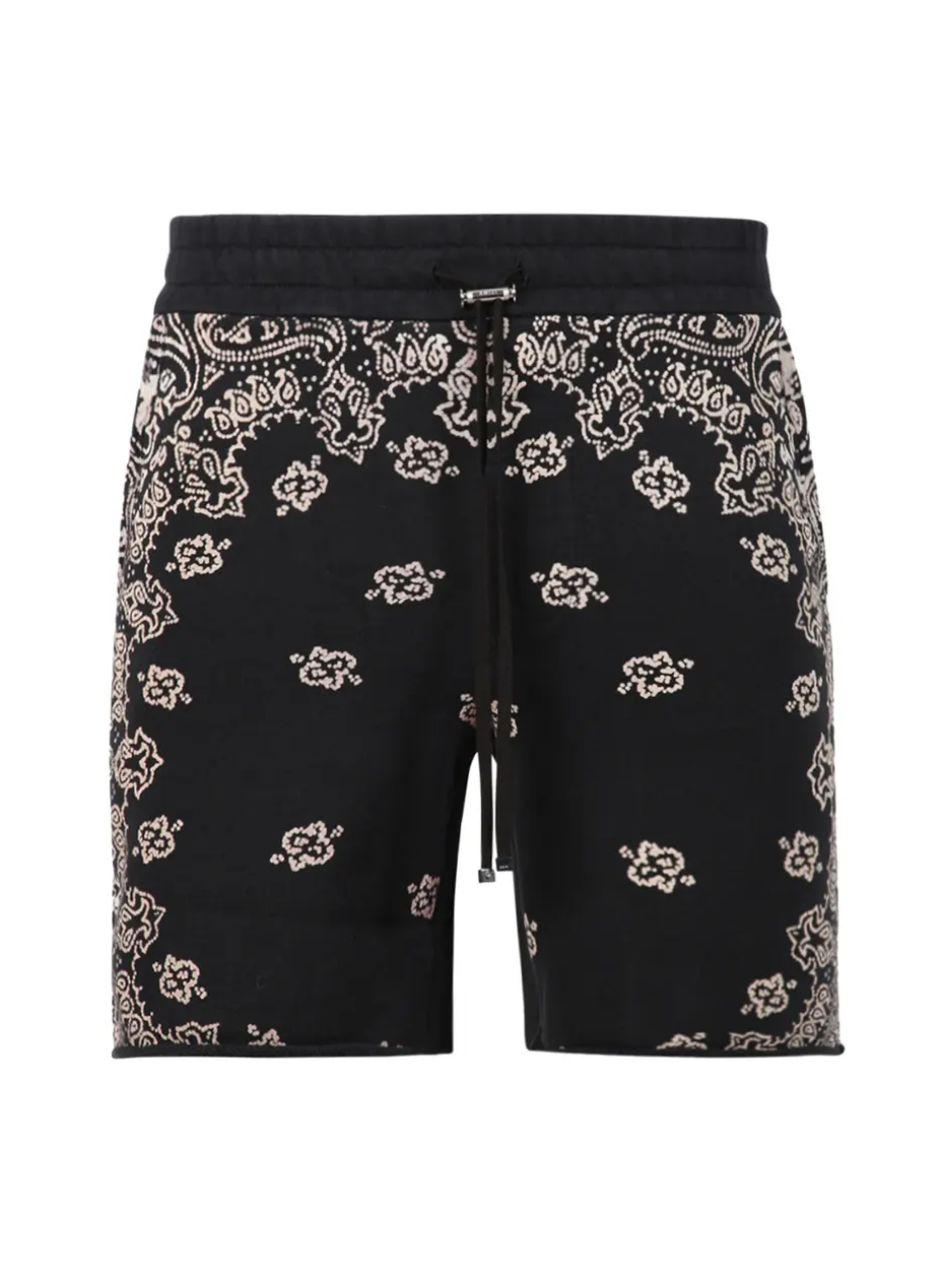 AMIRI BANDANA BLEACH SHORTS BLACK