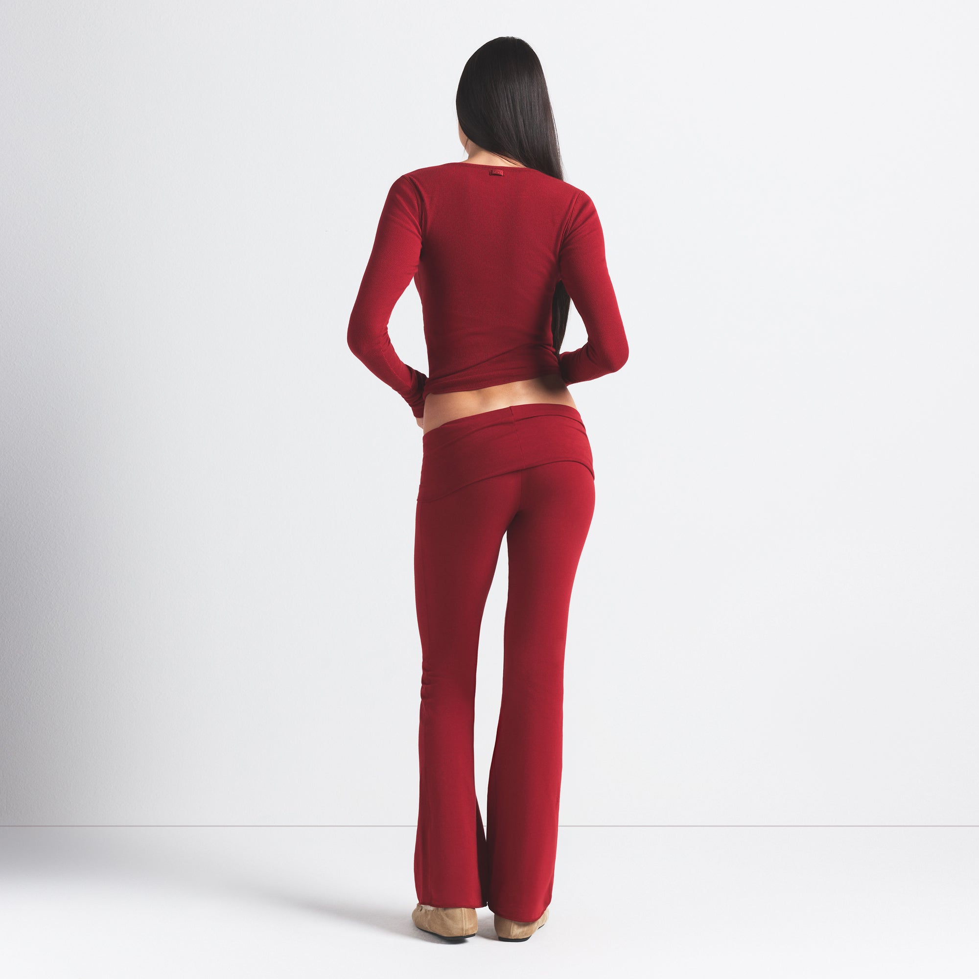 Cotton Jersey Foldover Pant
