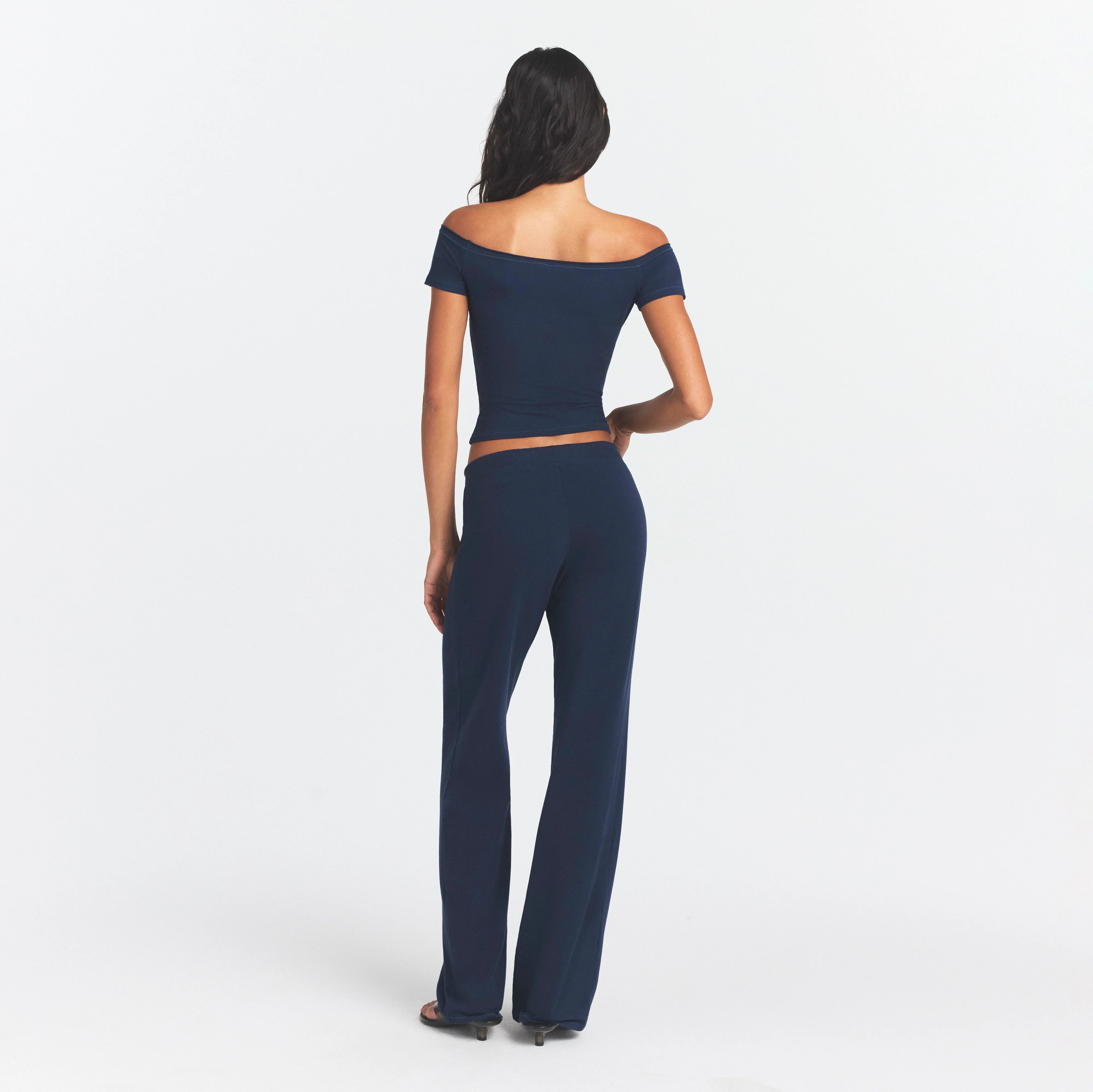 Cotton Jersey Straight Leg Pant