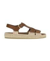 Raffia Leather Sandals Retro Style