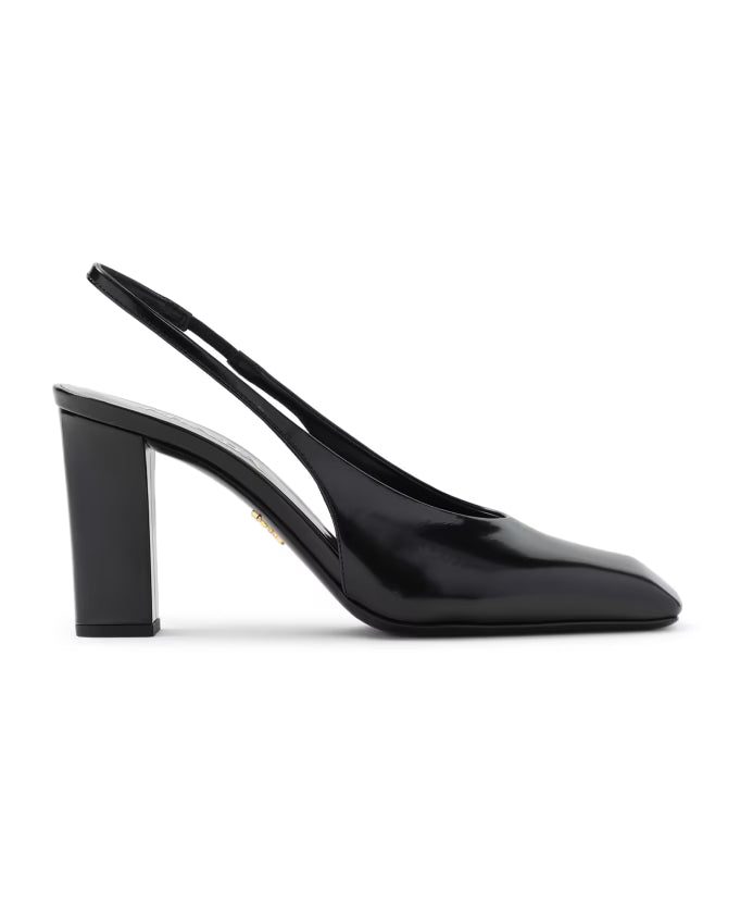 Prada Black Leather Pumps Elegant Footwear Collection