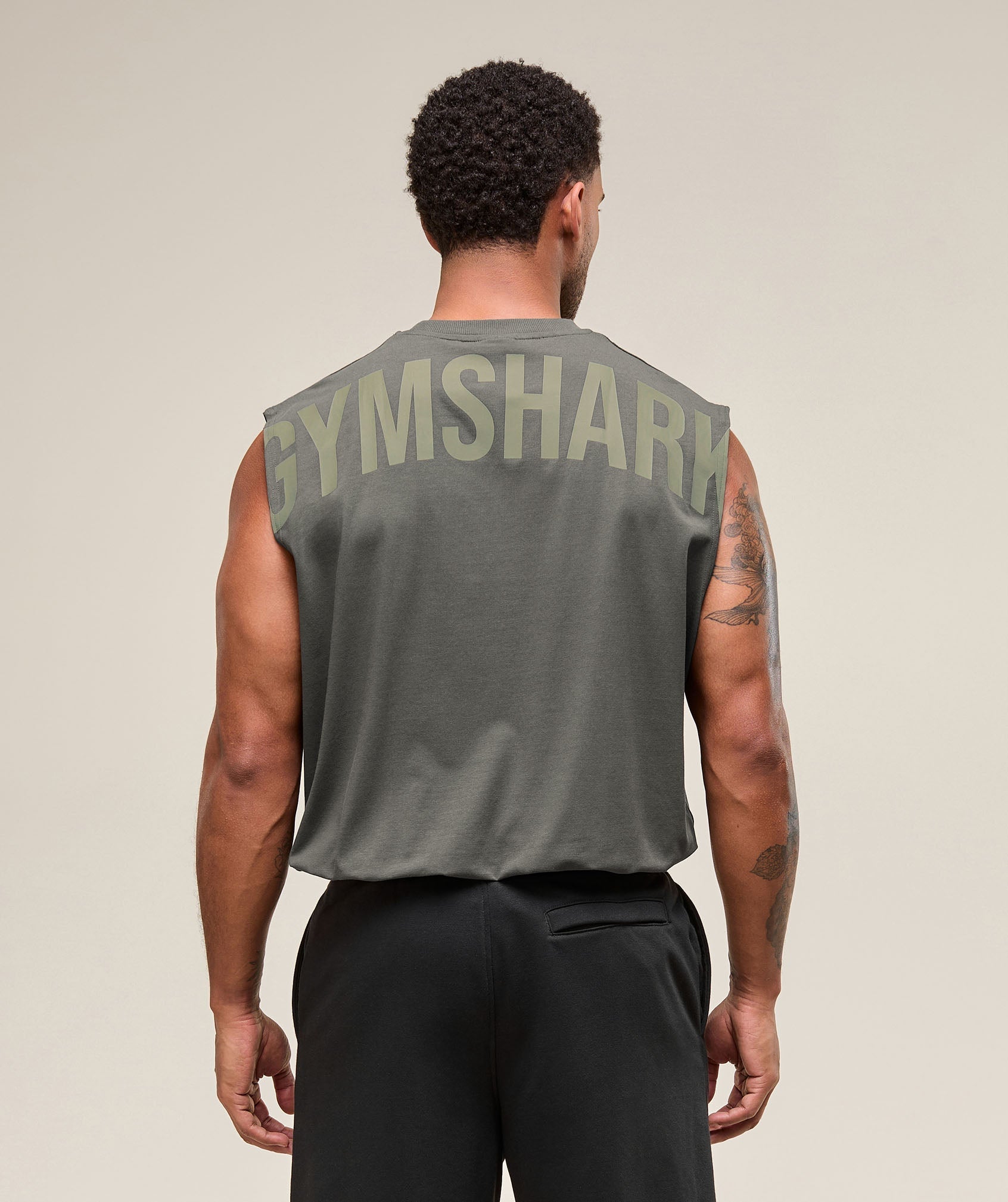 Gymshark Power Cut Off Tank - Strength Green
