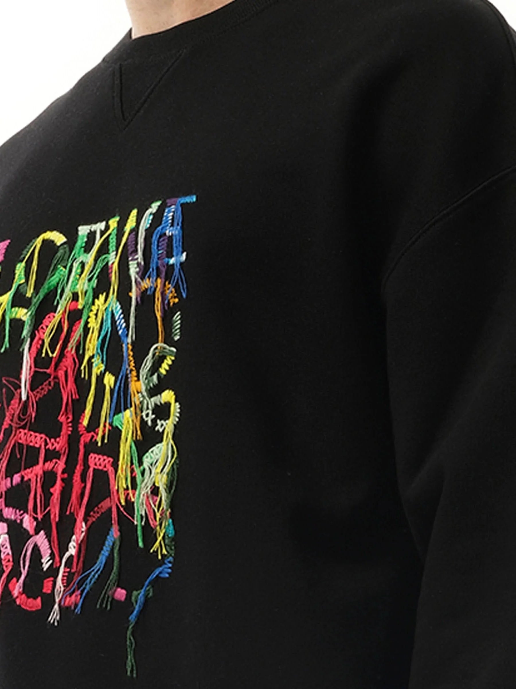 Abstract Anagram Sweatshirt in Black/Multicolour