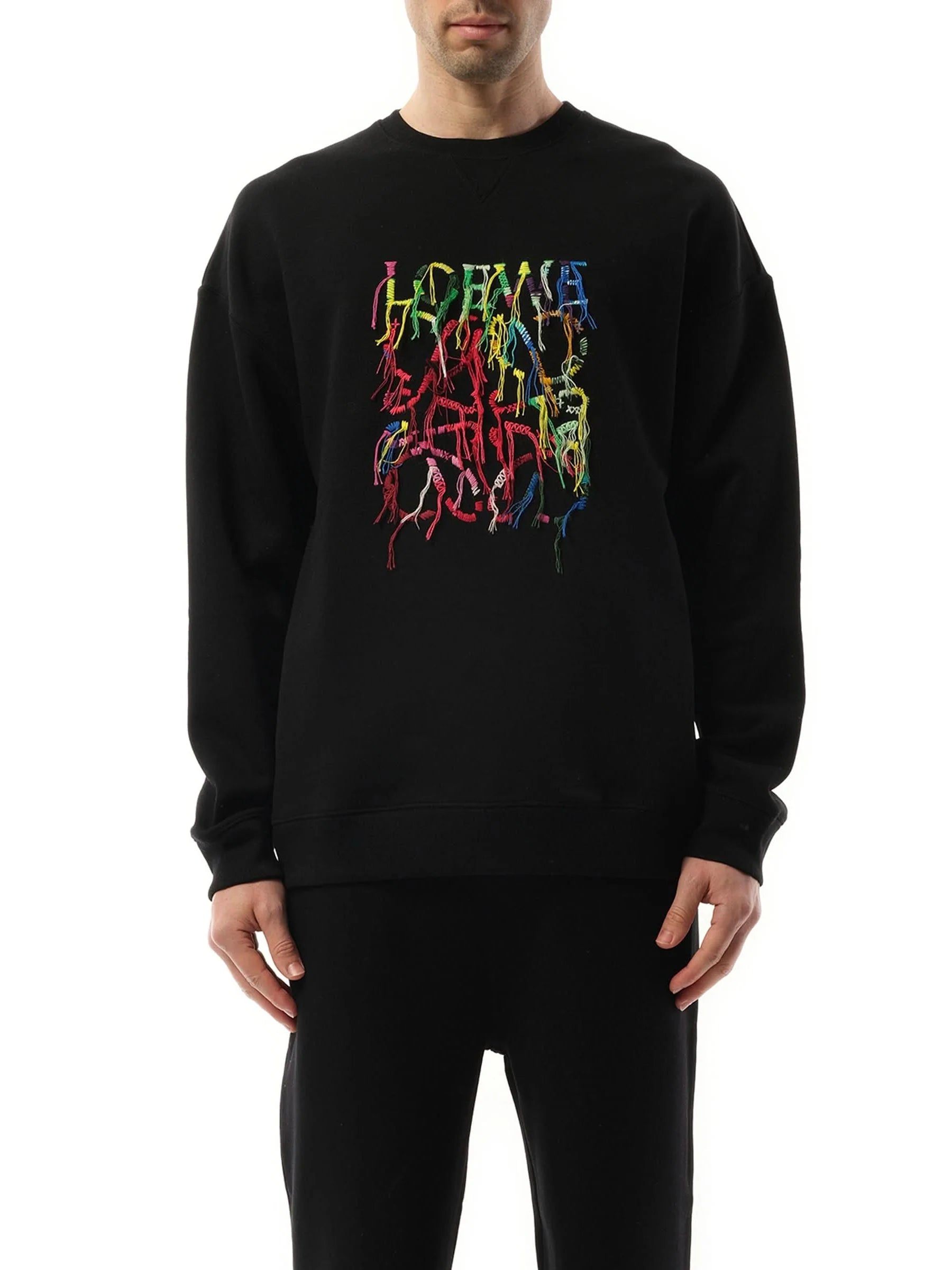 Abstract Anagram Sweatshirt in Black/Multicolour