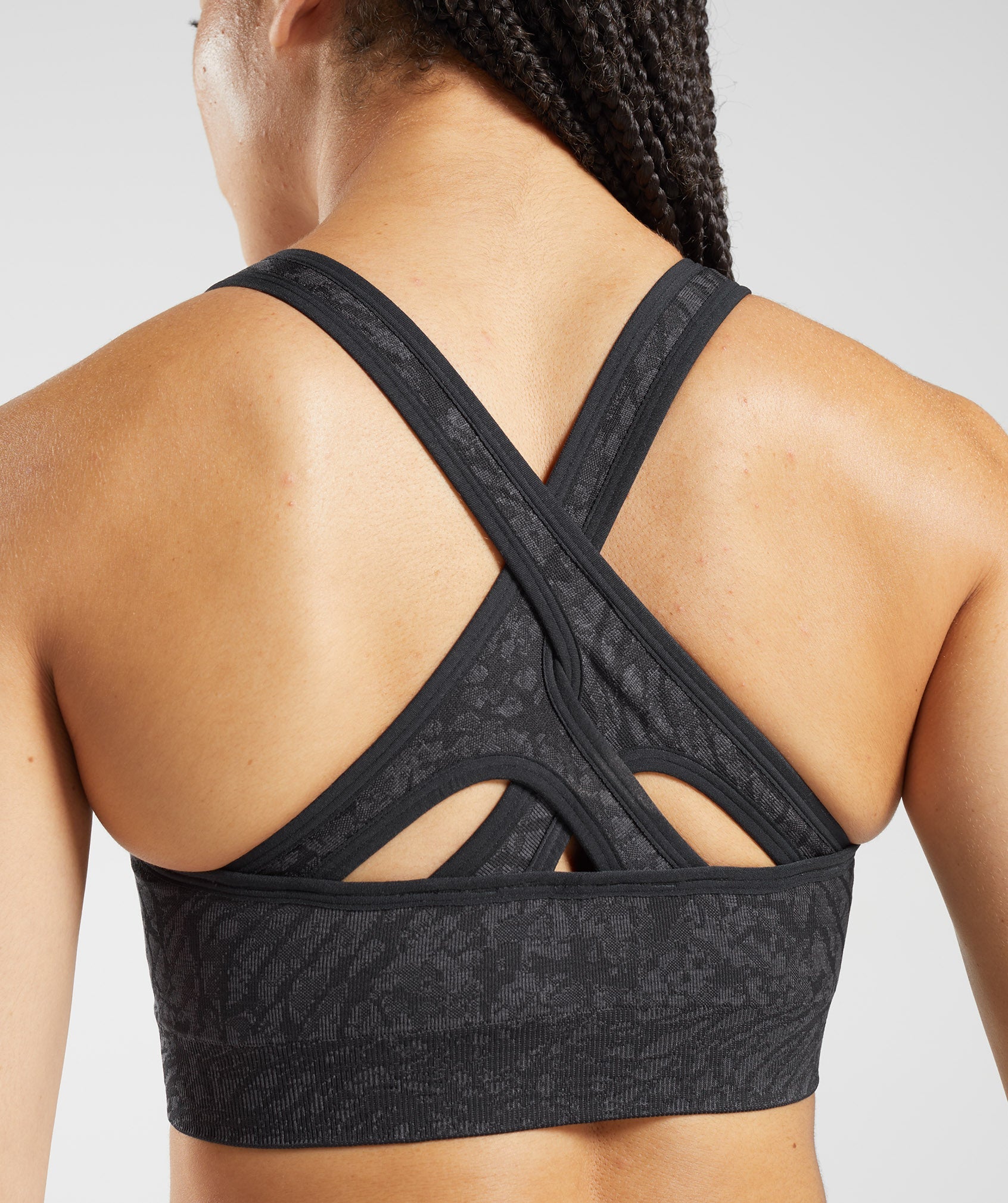 Gymshark Adapt Animal Seamless Sports Bra - Wild | Black