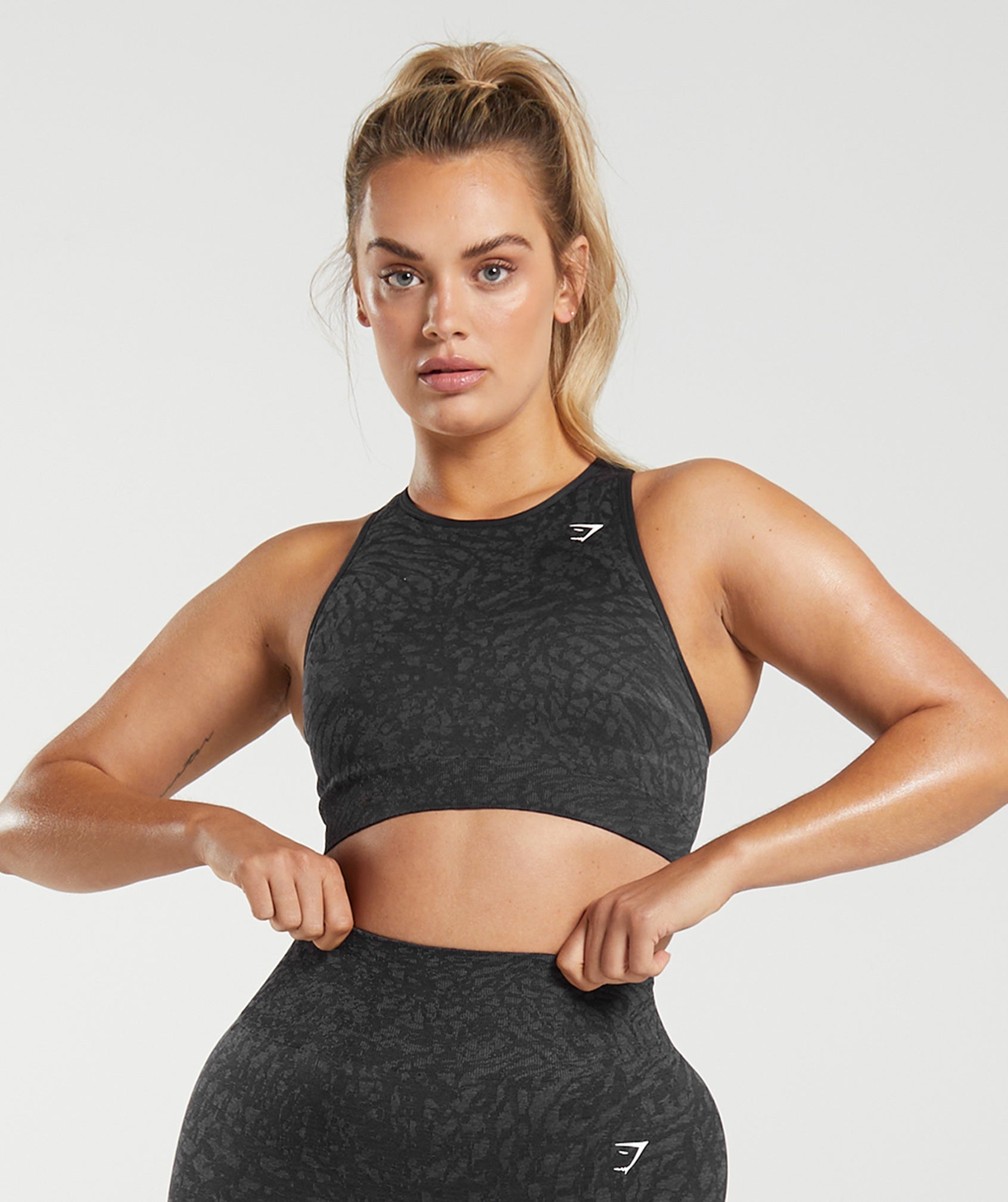 Gymshark Adapt Animal Seamless Sports Bra - Wild | Black