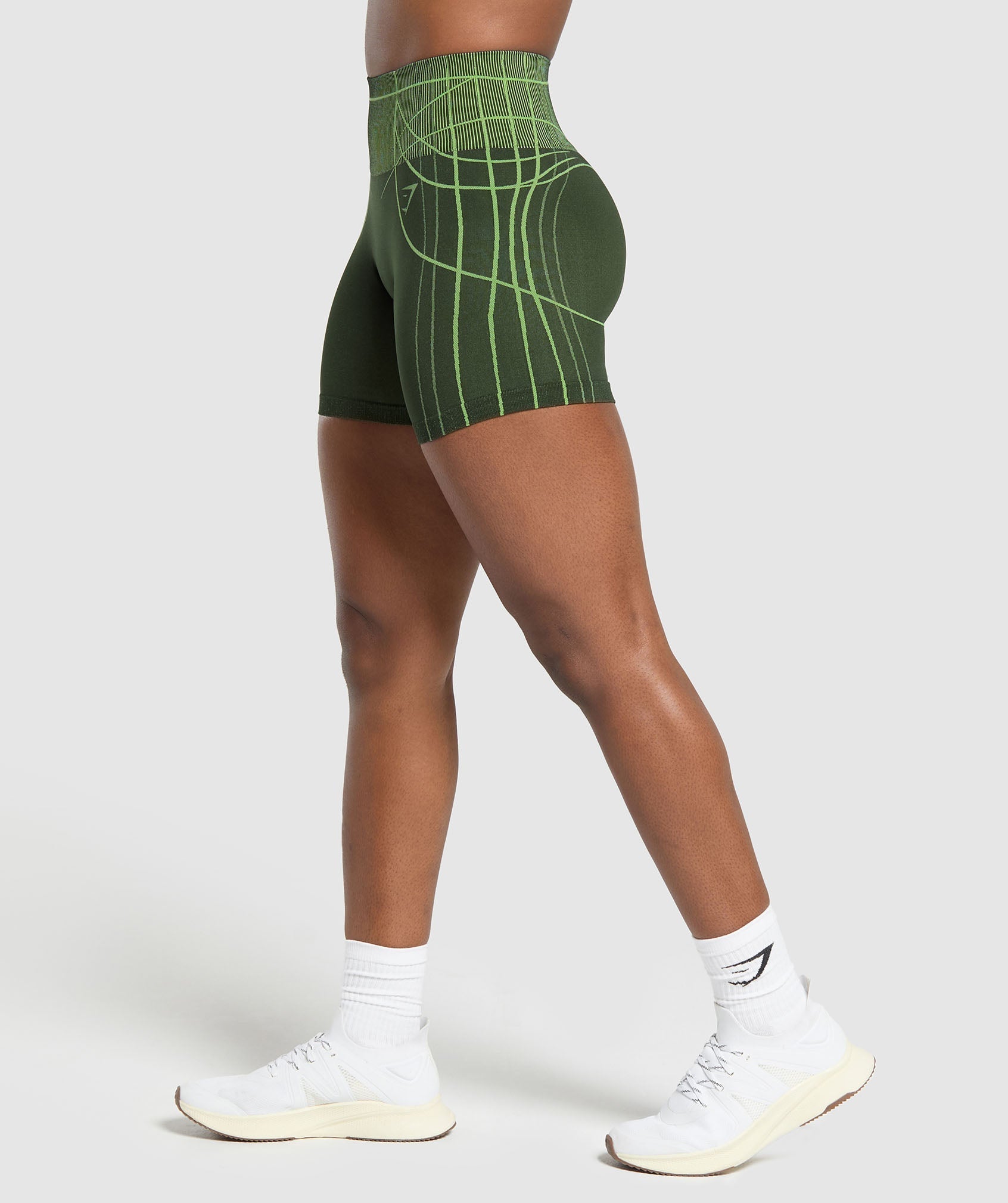 Gymshark Apex Seamless Shorts - Trail Green/Energy Gelato Green