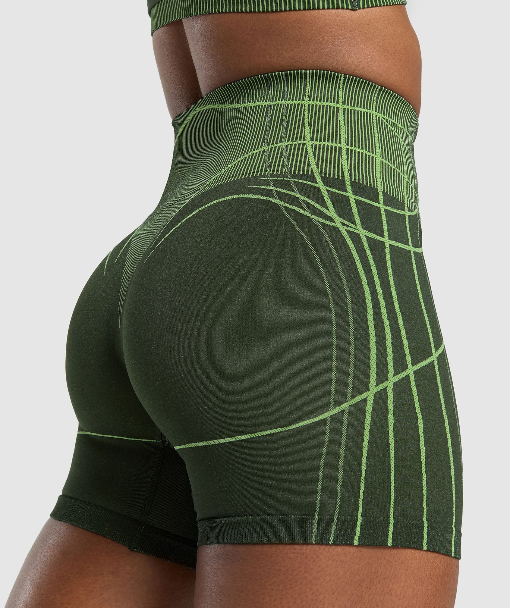 Gymshark Apex Seamless Shorts - Trail Green/Energy Gelato Green