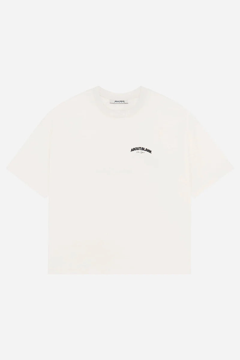 Arched logo t-shirt - oat/black