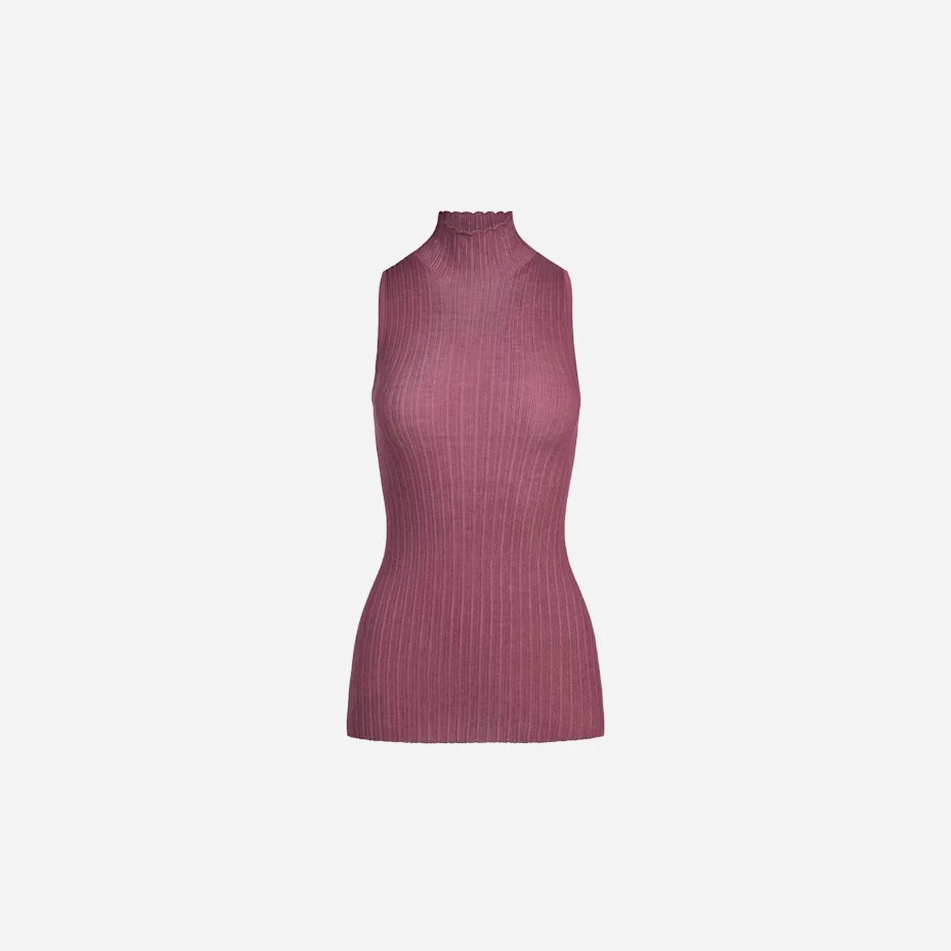 SKIMS Sheer Knit Mock Neck Tunic Beet