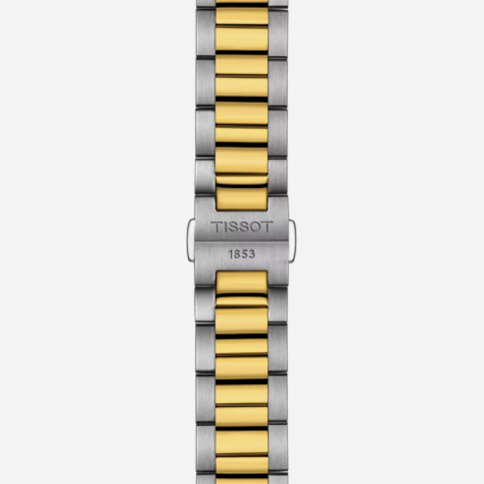 Tissot PR 100 Quartz Blue Dial 40mm Two-Tone Yellow Gold PVD Stainless Steel Bracelet Watch