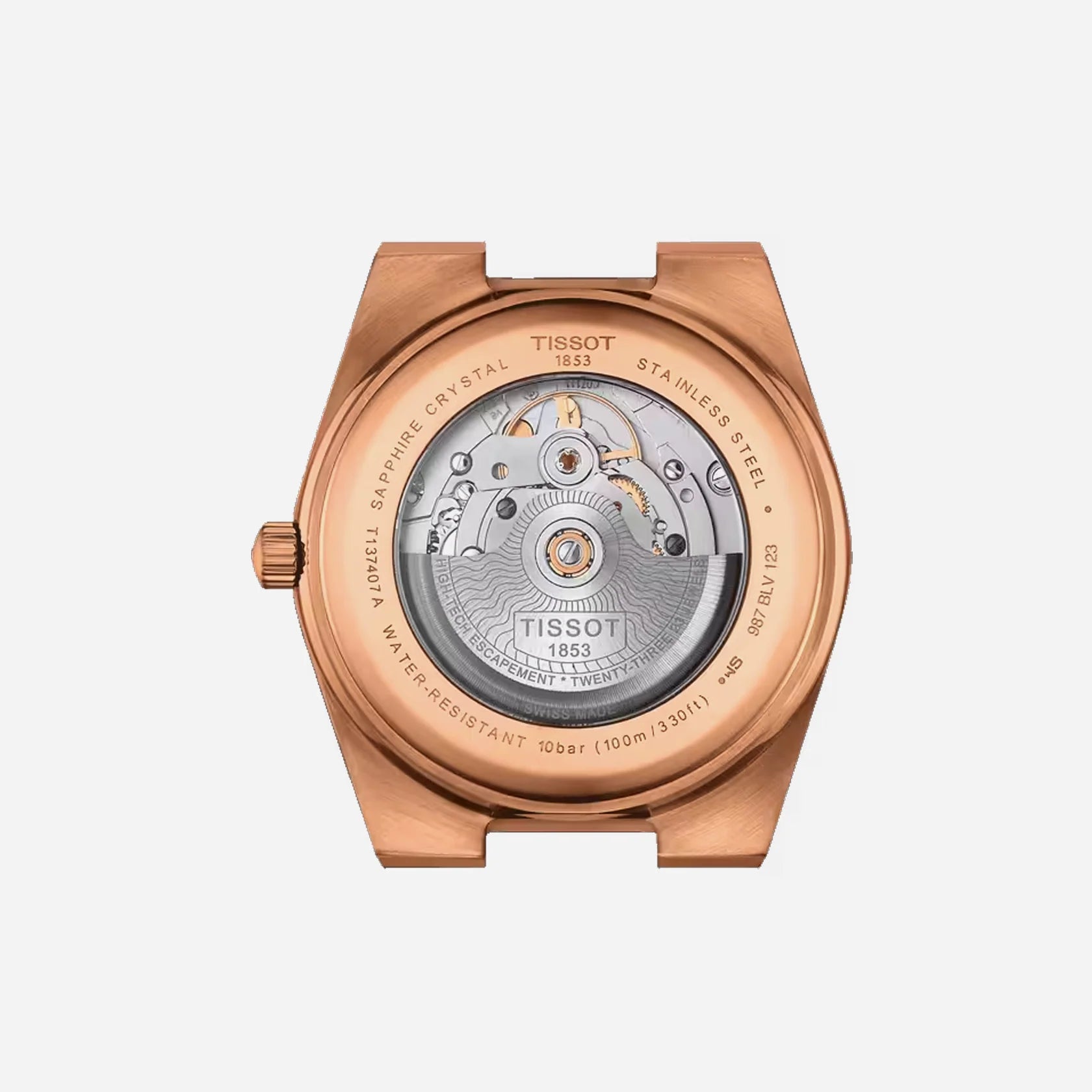 Tissot PRX Powermatic 80 40mm Blue Dial Rose Gold 5N Stainless Steel Automatic Watch