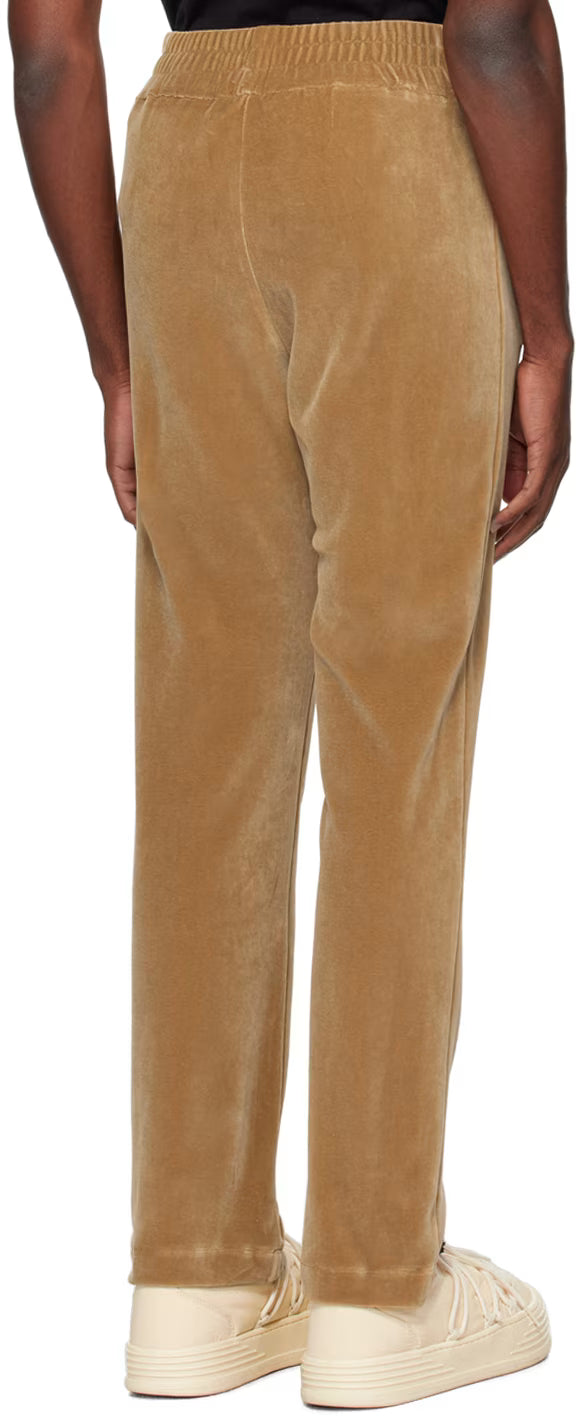 Beige Embroidered Sweatpants