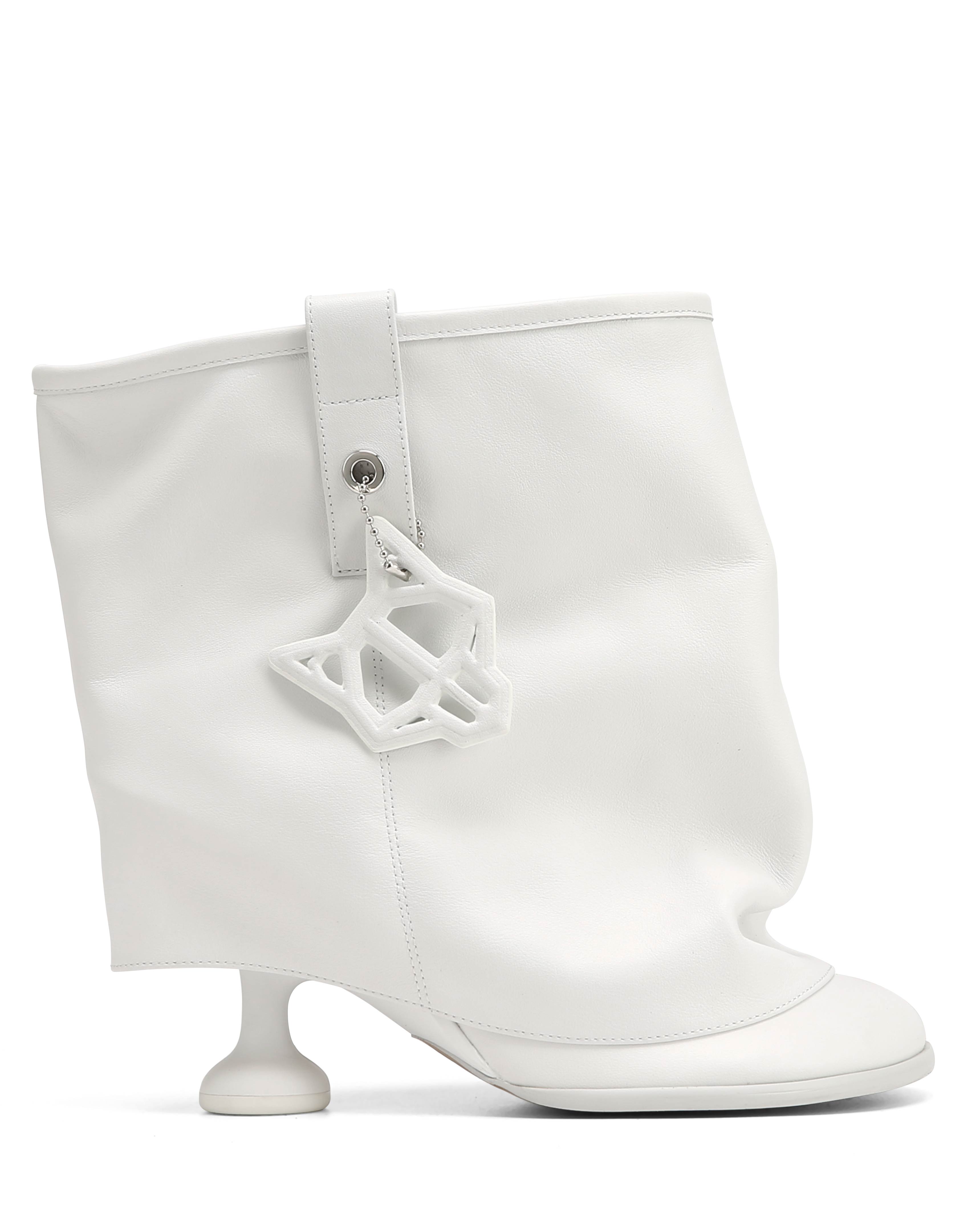 Bam White Leather