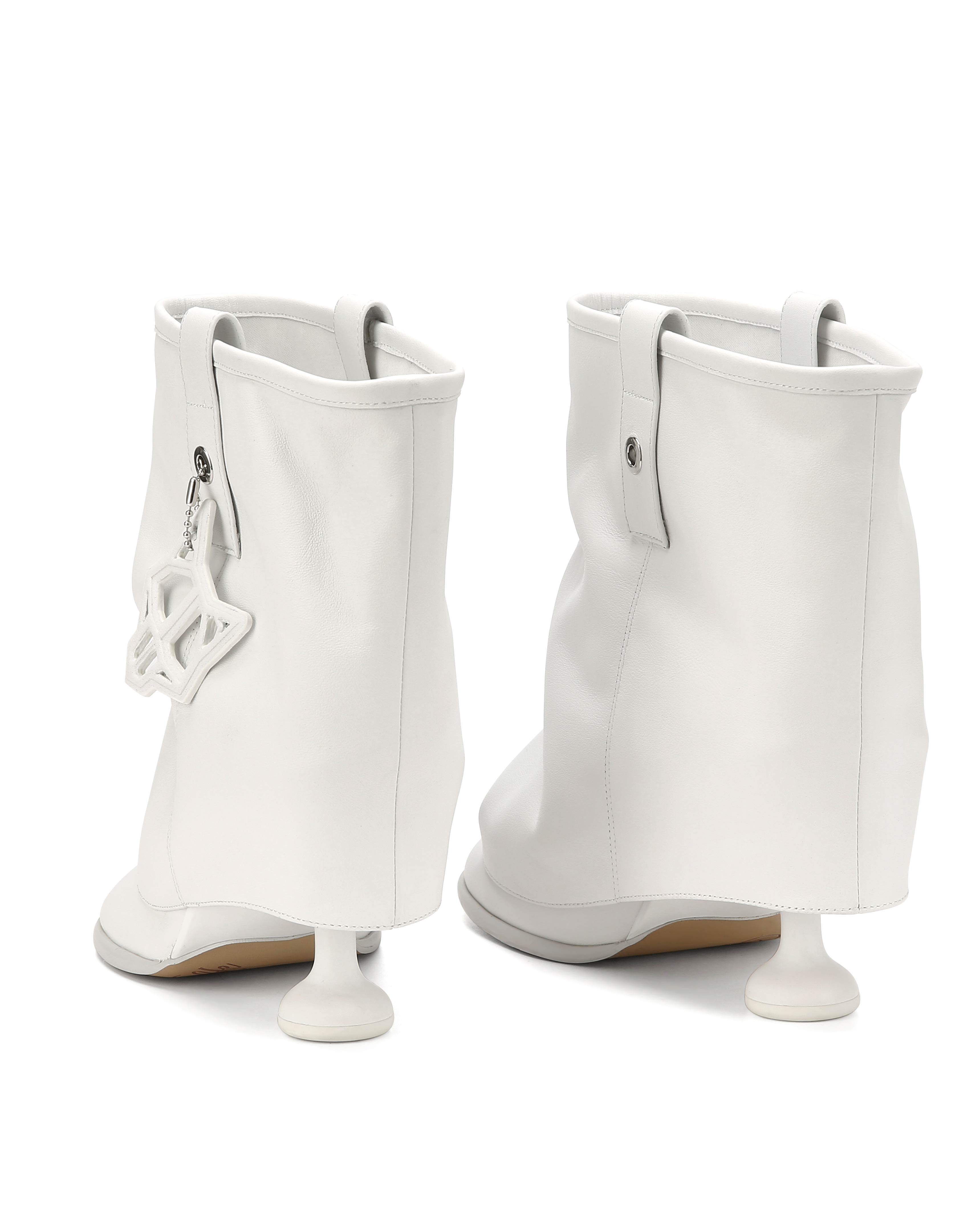 Bam White Leather