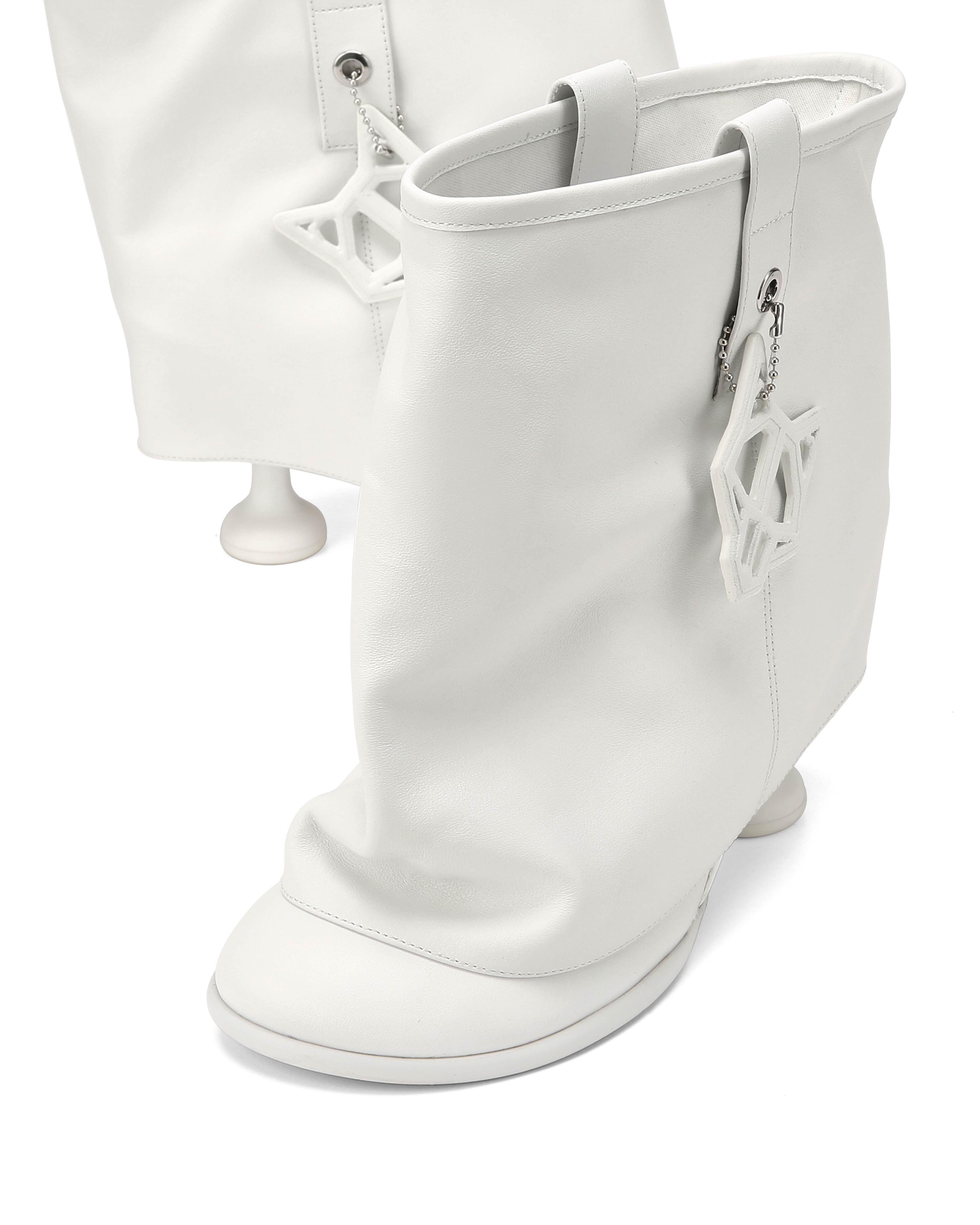 Bam White Leather